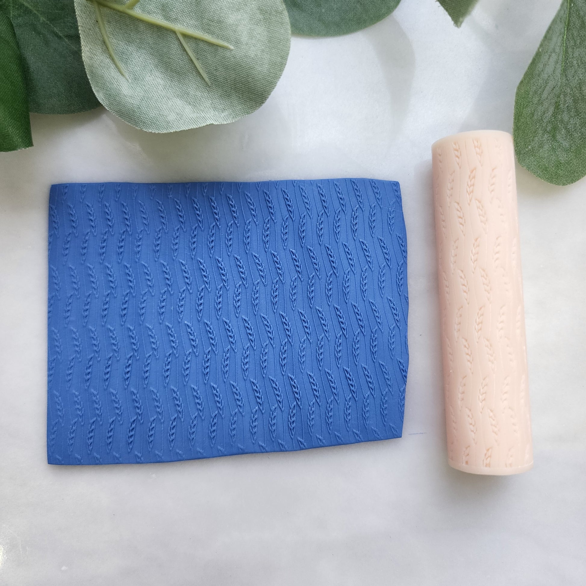 Polymer clay texture roller clay stamp 3D printed embossing "Wheat"