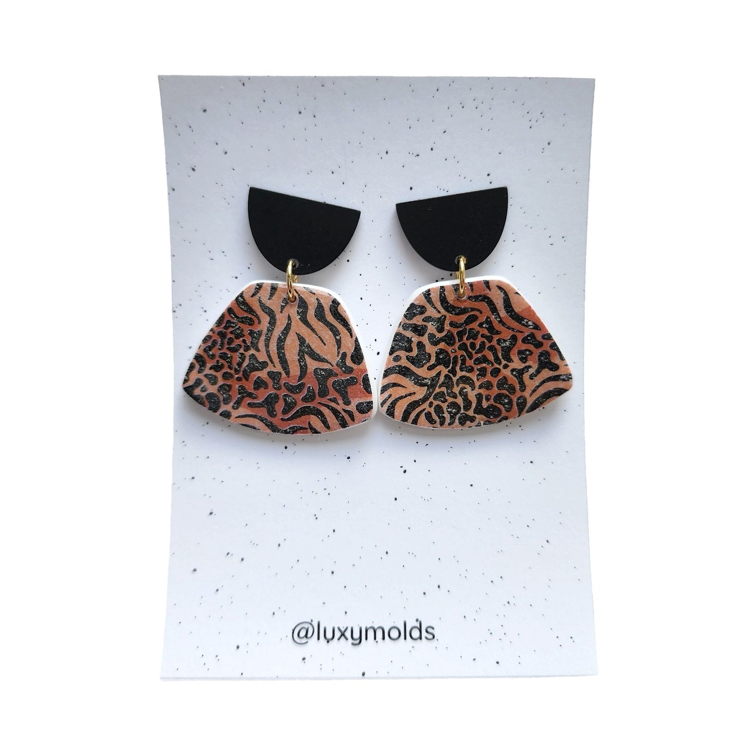 Water-soluble transfer paper for polymer clay craft "Leopard"