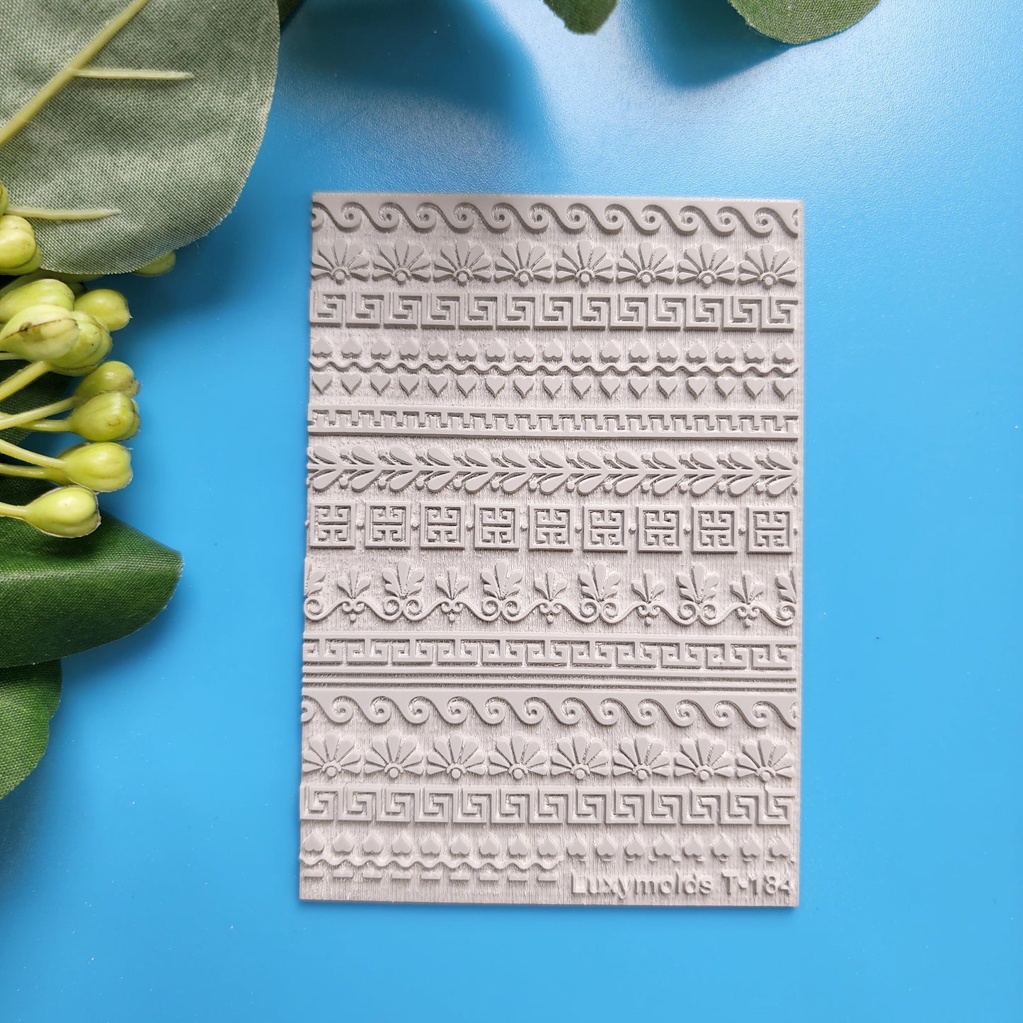 Polymer clay Texture tile Texture mat Clay stamp Polymer clay texture stencils "Greek pattern" T-184