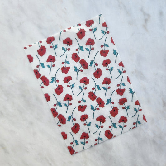 Water-soluble transfer paper for polymer clay craft "Poppy flowers"