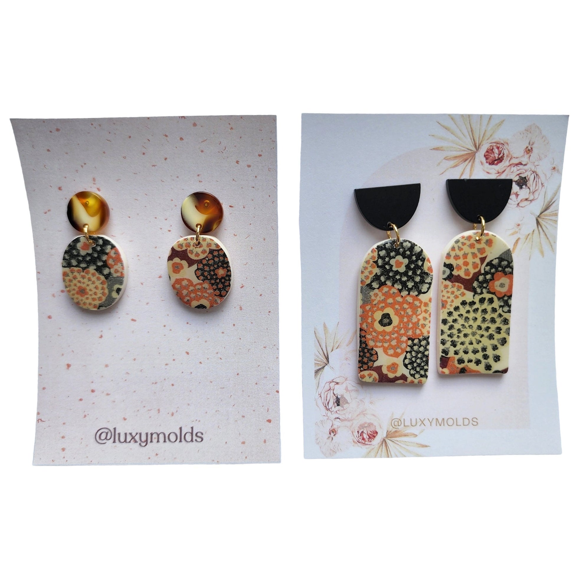 Water-soluble transfer paper for polymer clay craft "Abstract"