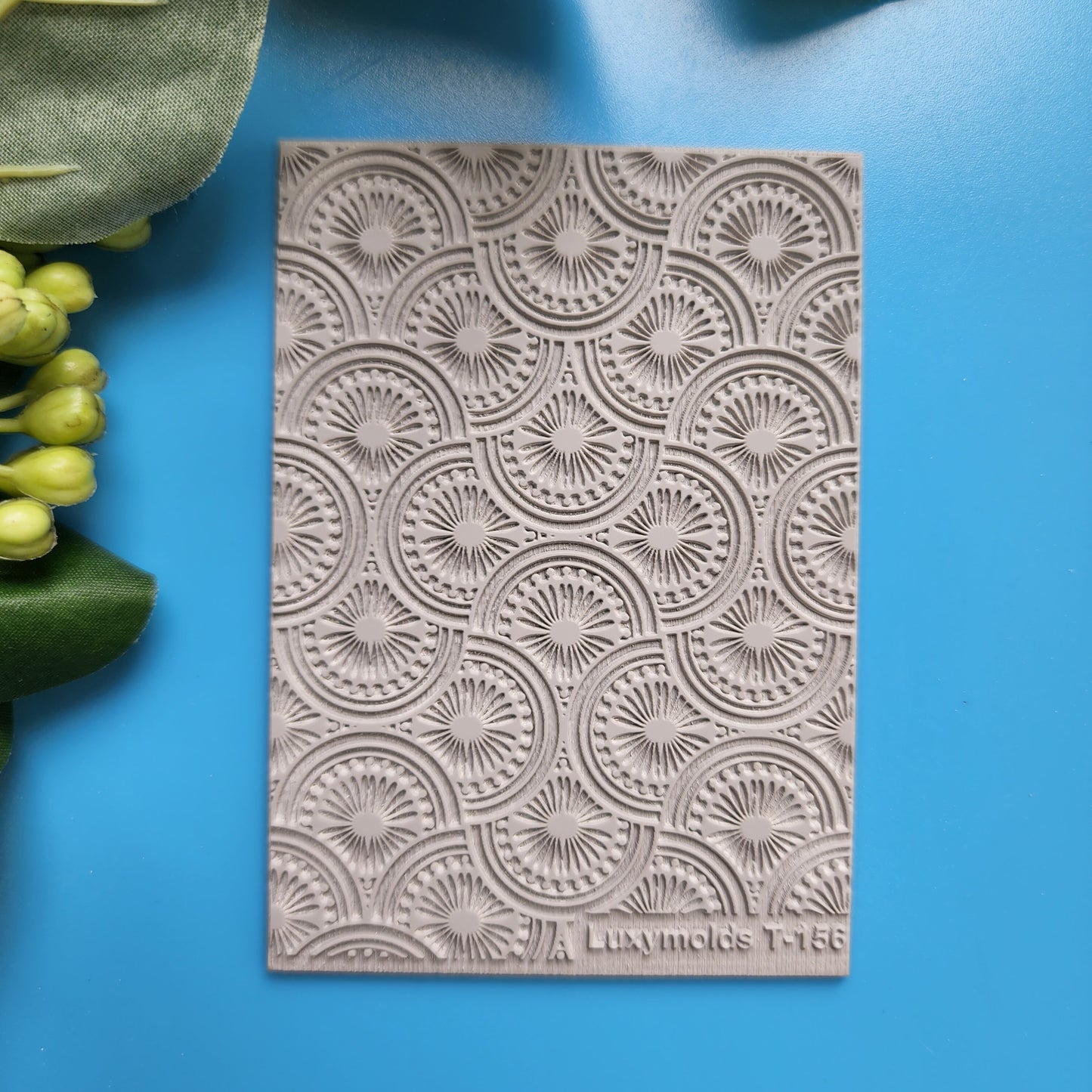 Polymer clay Texture tile Texture mat Clay stamp Polymer clay texture stencils "Flowers" T-156