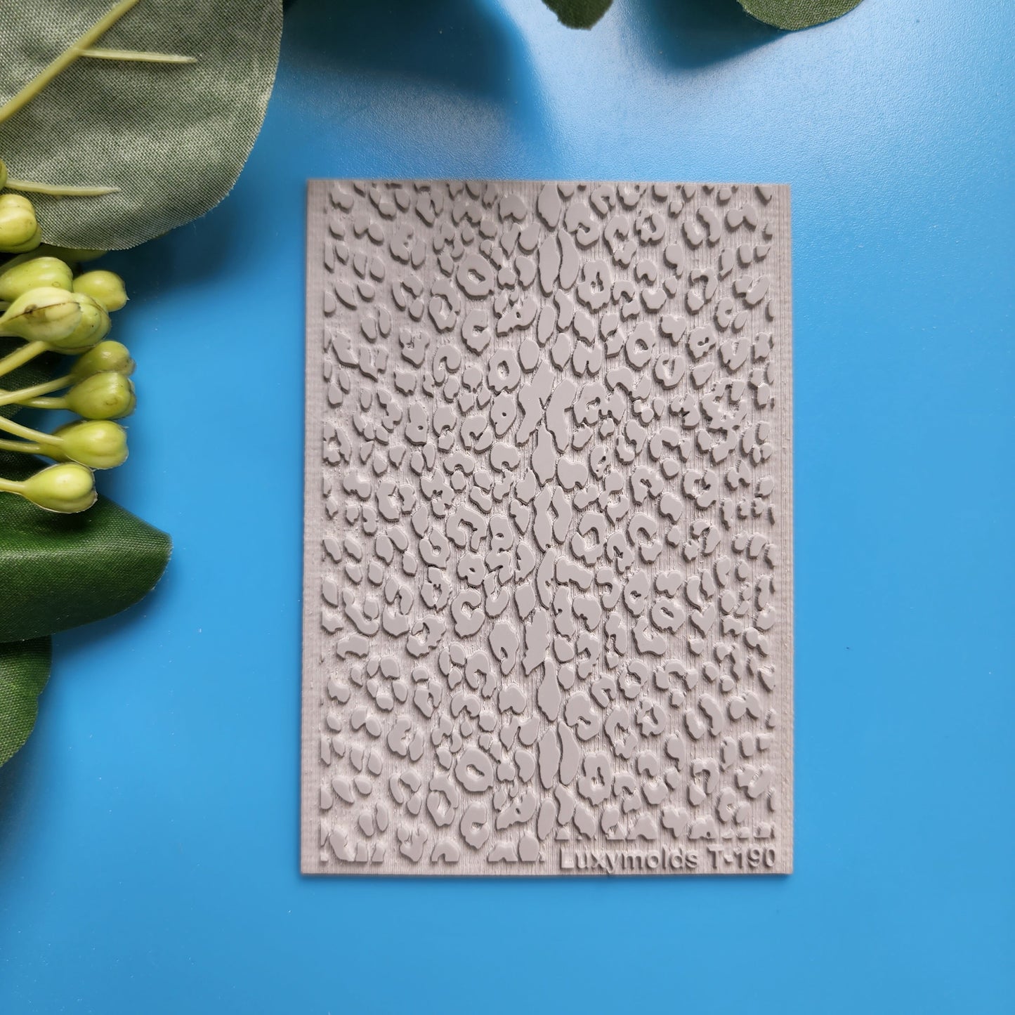 Polymer clay Texture tile Texture mat Clay stamp Polymer clay texture stencils "Leopard pattern" T-190