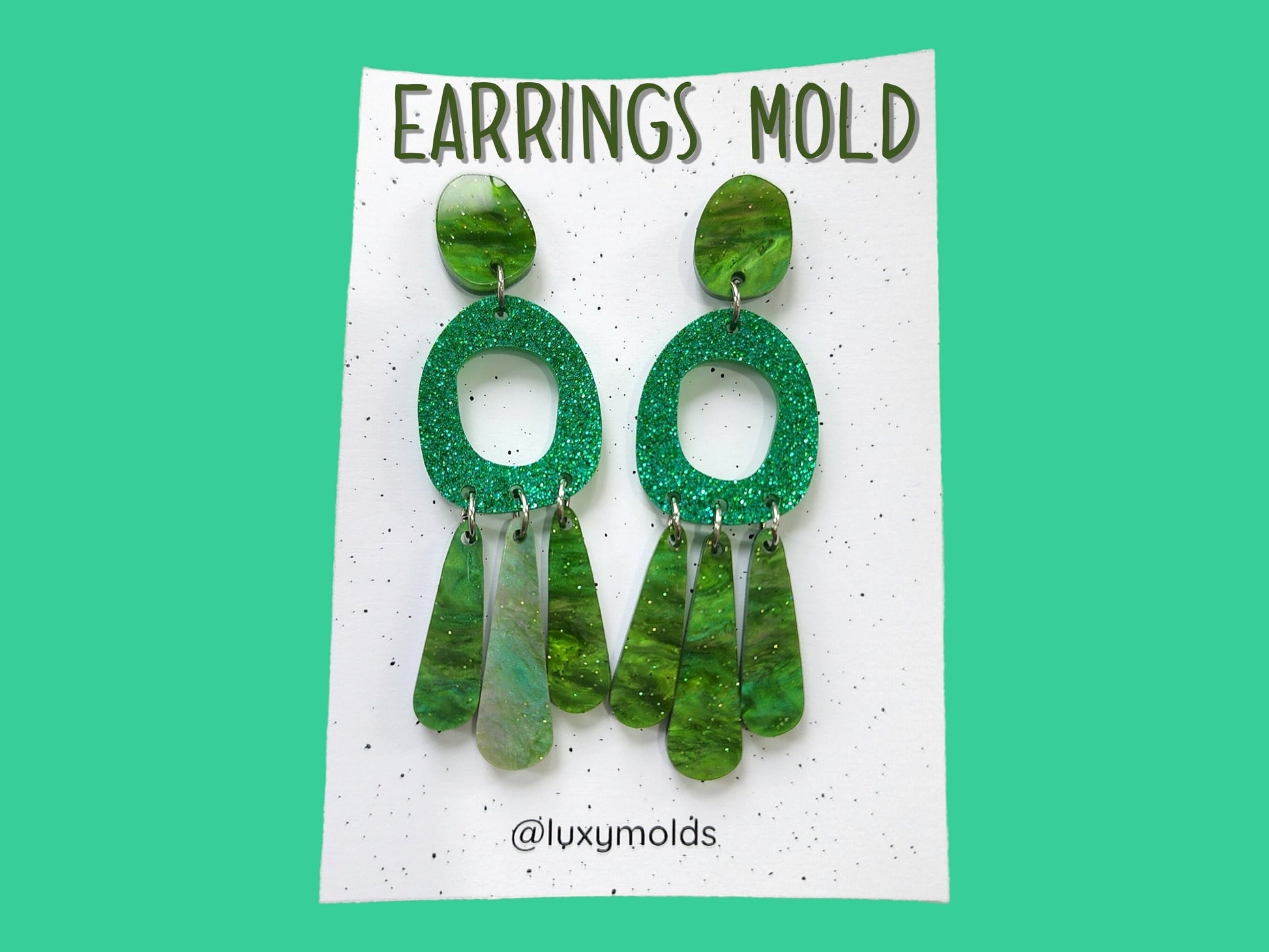 Silicone earrings mold / Silicone epoxy mold / Silicone earring moulds / Silicone UV resin molds / Dangle earring silicone jewelry mold