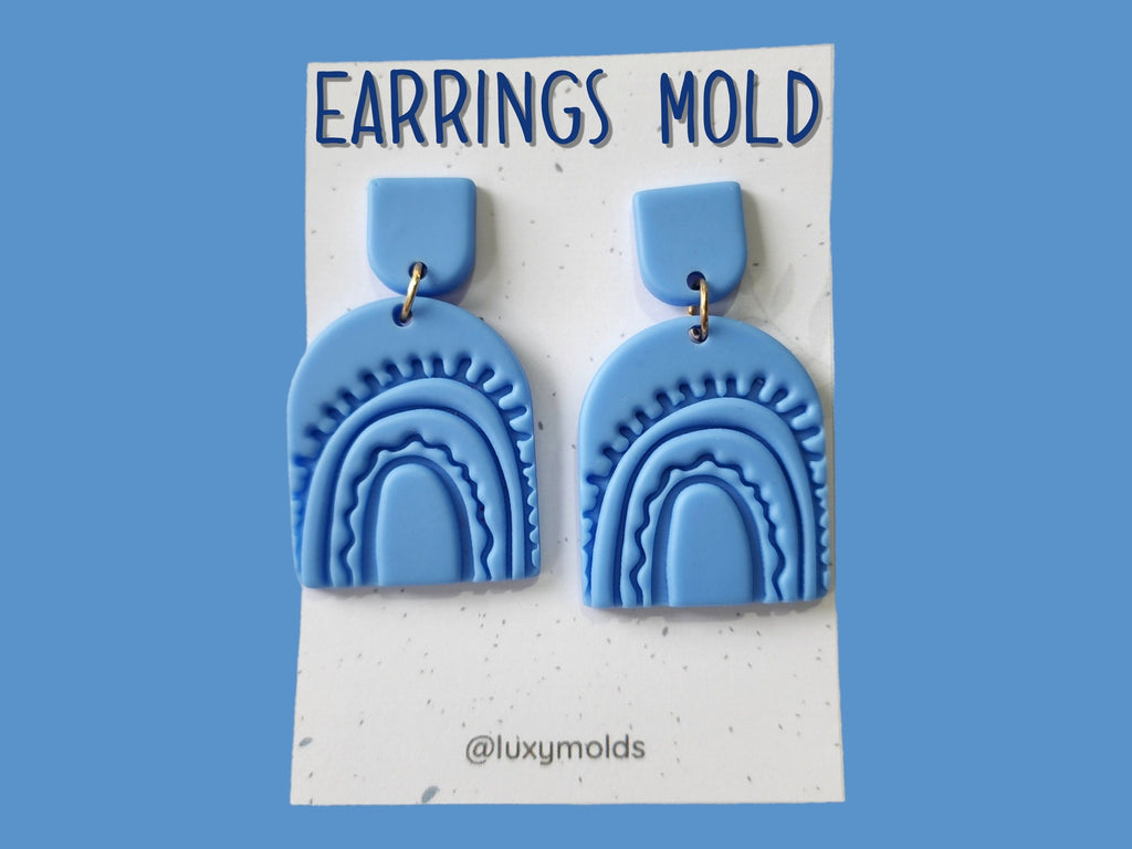 Silicone earrings mold / Silicone epoxy mold/Silicone earring moulds/Silicone UV resin molds/Arch silicone jewelry mold/Matte finished mold