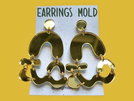 Silicone earrings mold / Silicone epoxy mold / Silicone earring moulds / Silicone UV resin molds / Dangle earring silicone jewelry mold