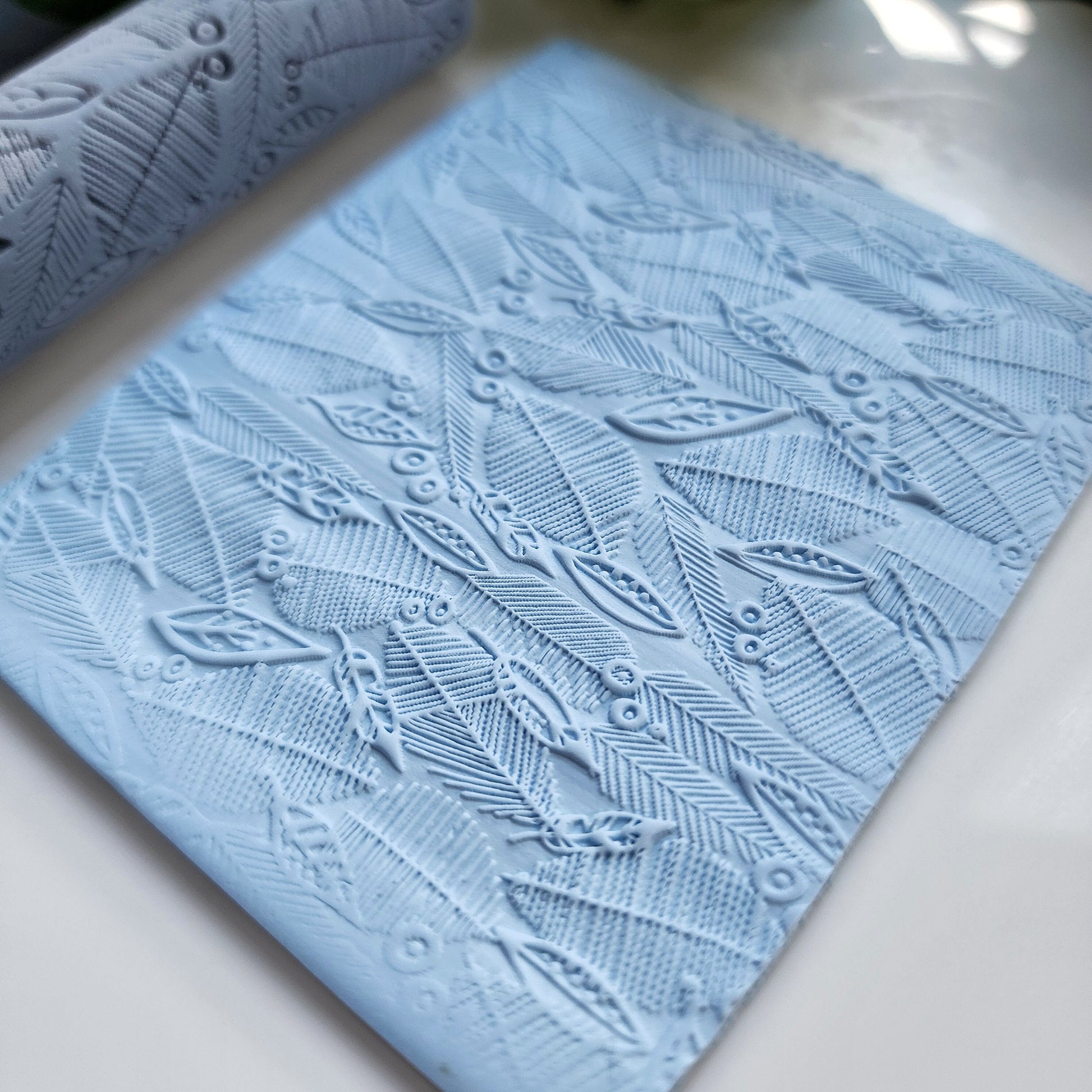 Polymer clay texture roller clay stamp 3D printed embossing