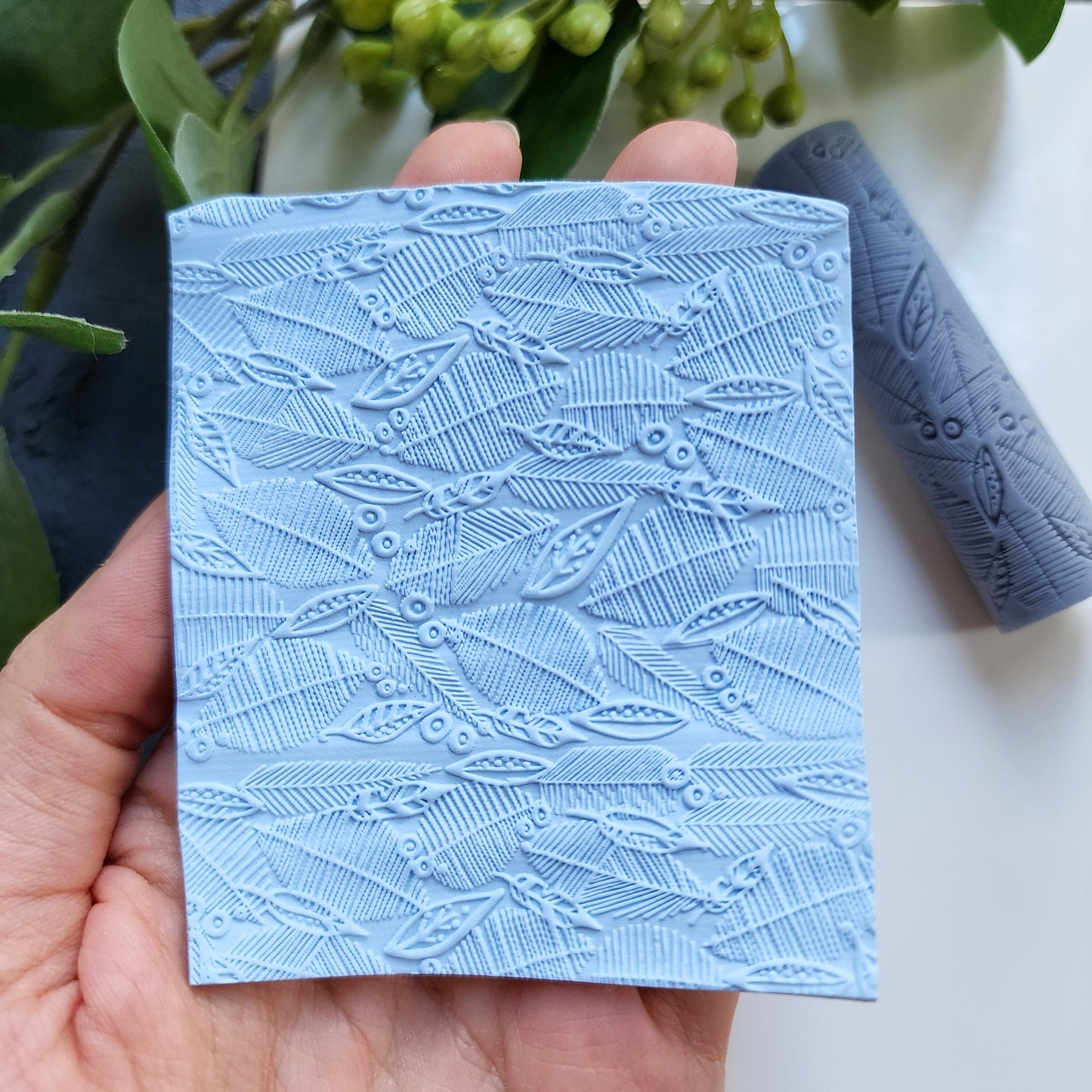 Polymer clay texture roller clay stamp 3D printed embossing
