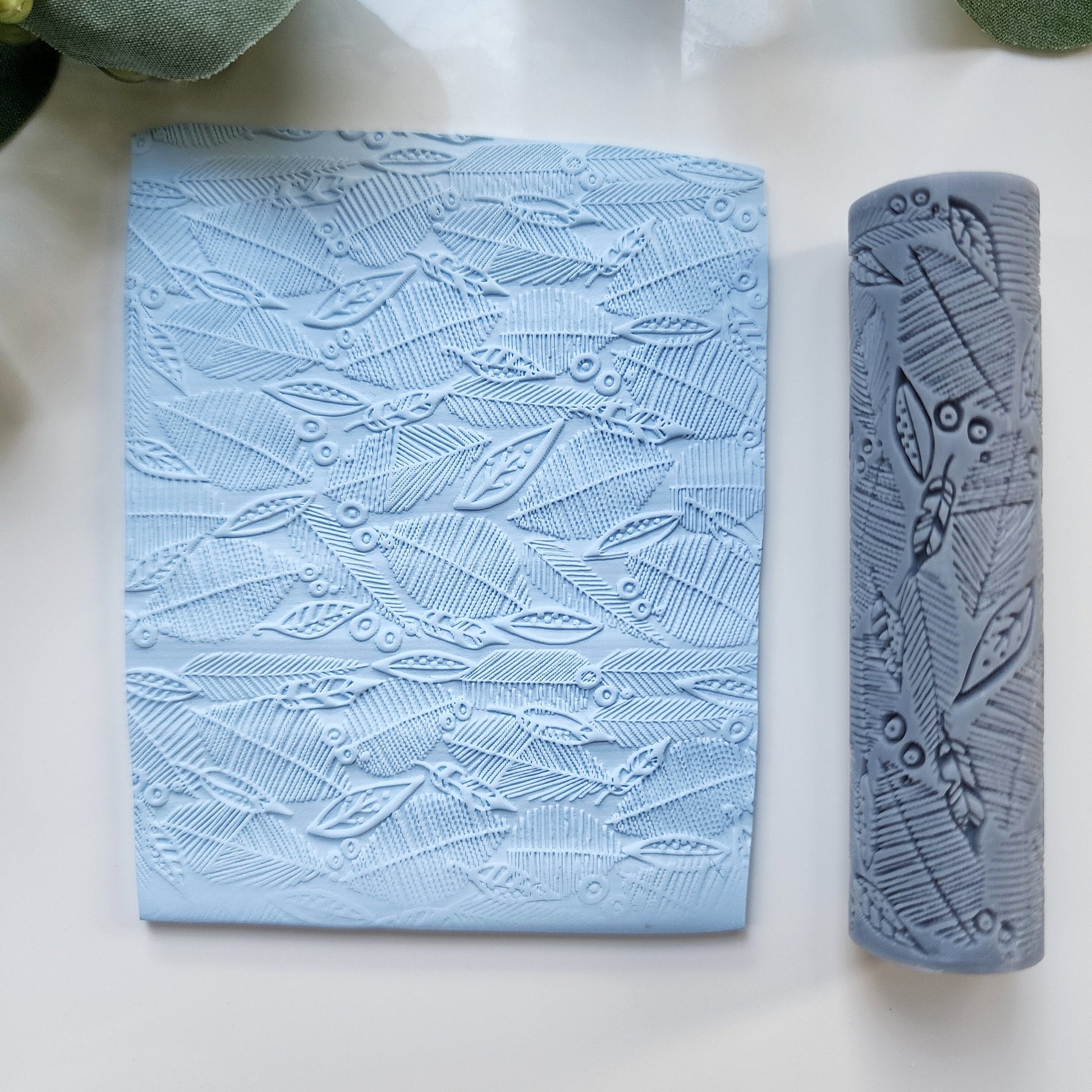 Polymer clay texture roller clay stamp 3D printed embossing