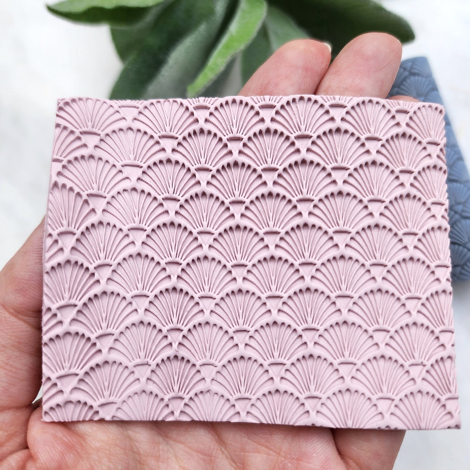 Polymer clay texture roller "Seashell" clay stamp 3D printed embossing