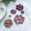 Silicone earrings mold "Sun flowers" mould for resin and polymer clay