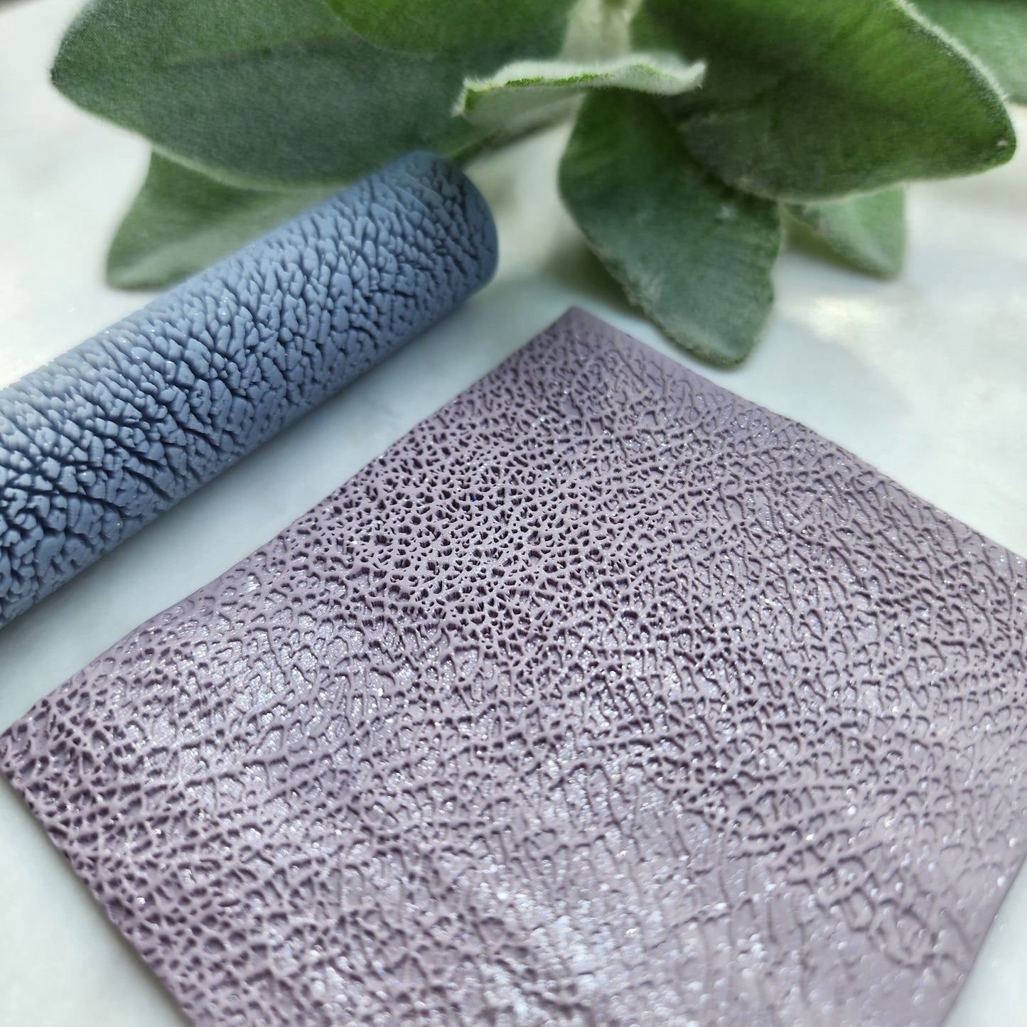 Polymer clay texture roller "Leaves vein texture" clay stamp 3D printed embossing