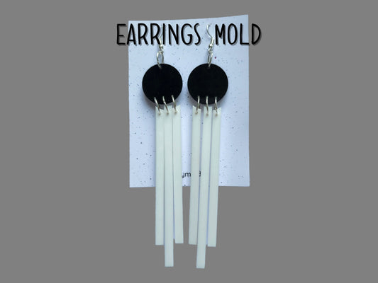 Silicone earrings mold / Silicone epoxy mold / Silicone earring moulds / Silicone UV resin molds / Dangle earring silicone jewelry mold