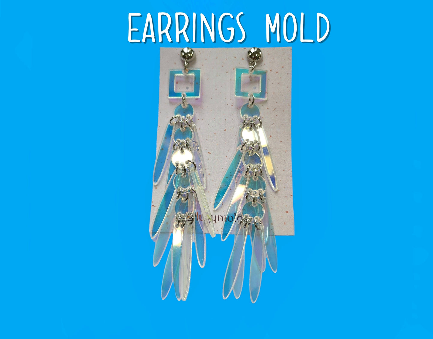 Silicone earrings mold / Silicone epoxy mold / Silicone earring moulds / Silicone UV resin molds / Dangle earring silicone jewelry mold