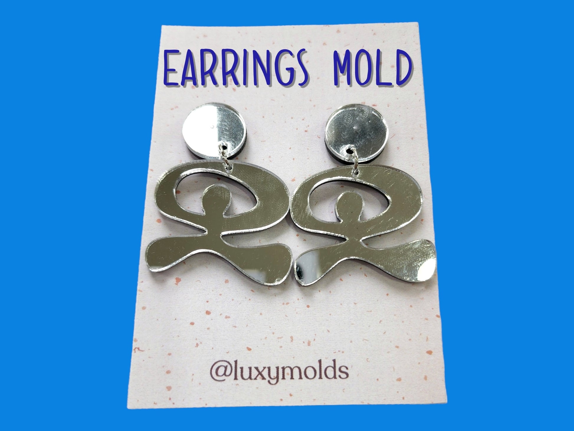 Silicone earrings mold / Silicone epoxy mold / Silicone earring moulds / Silicone UV resin molds / Stud earring silicone jewelry mold