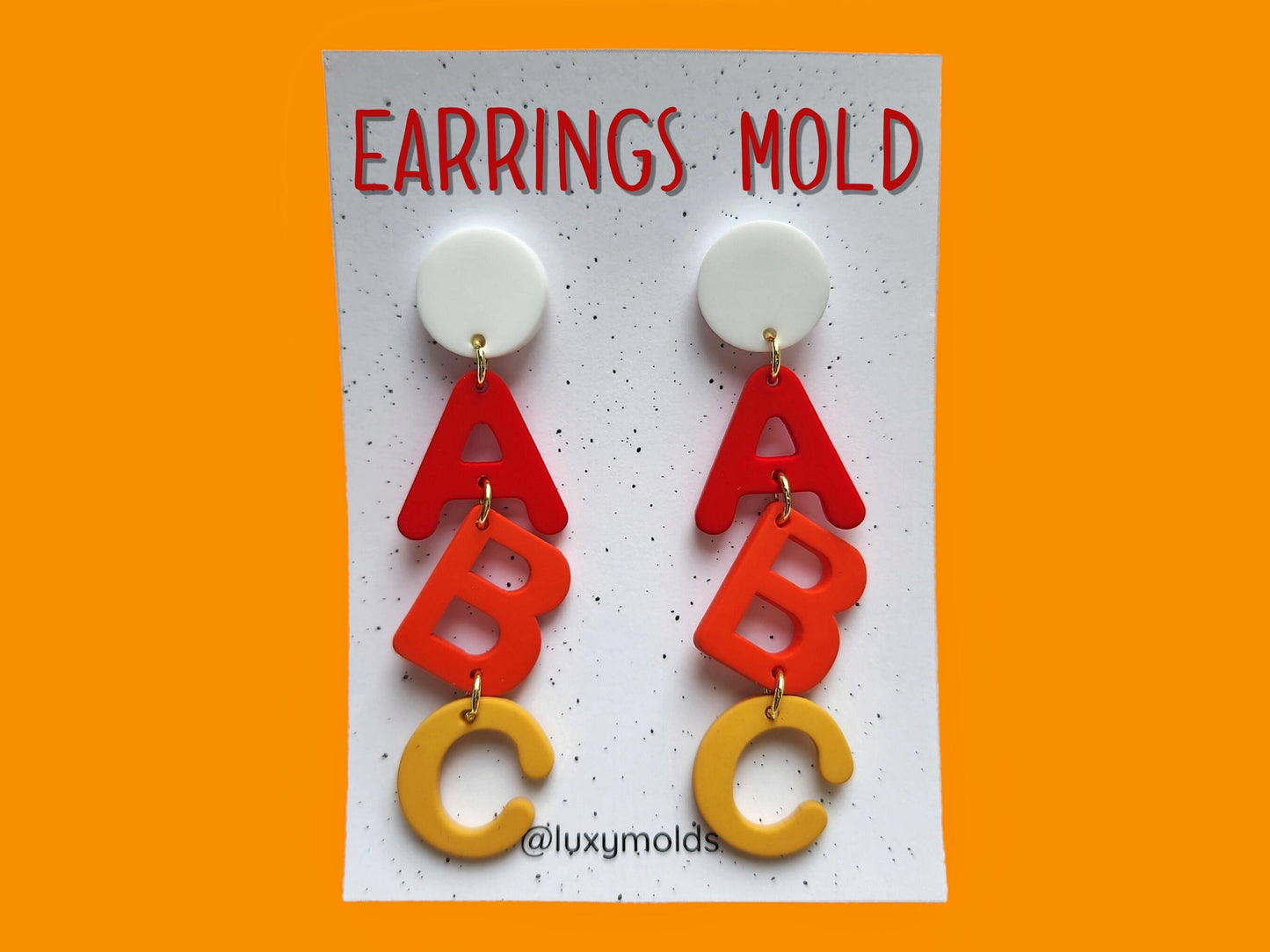 Silicone earrings mold / Silicone epoxy mold/Silicone earring moulds/Silicone UV resin molds/A B C silicone jewelry mold/Matte finished mold
