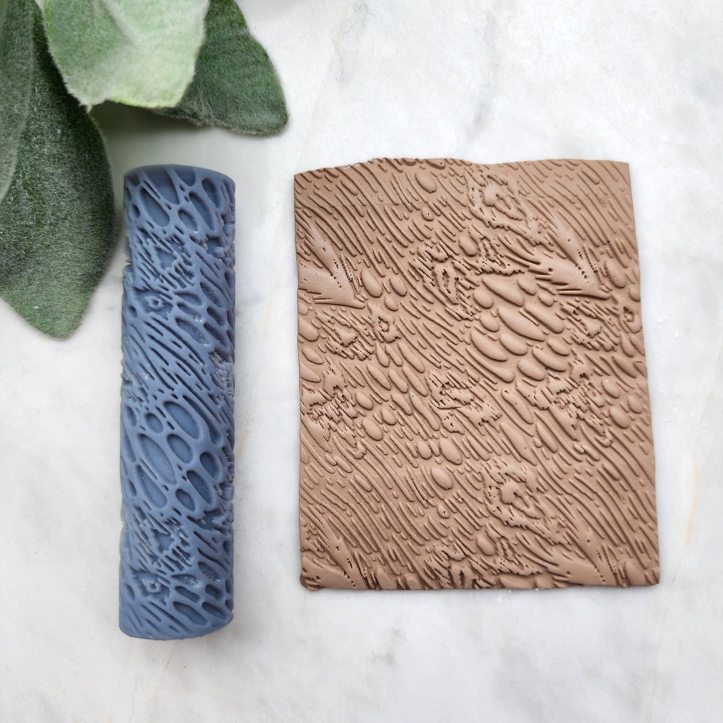 Polymer clay texture roller clay stamp 3D printed embossing "Landscape"