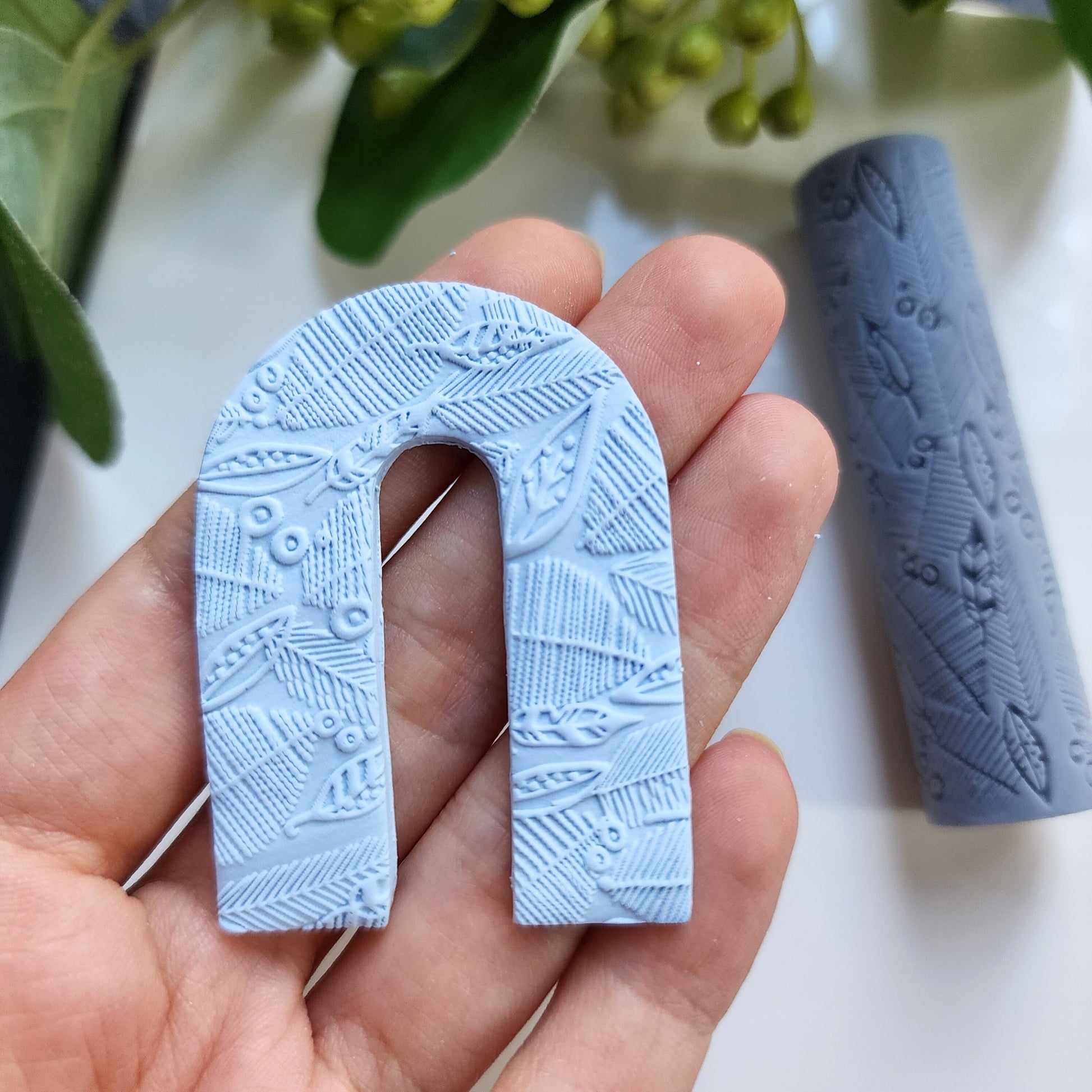 Polymer clay texture roller clay stamp 3D printed embossing