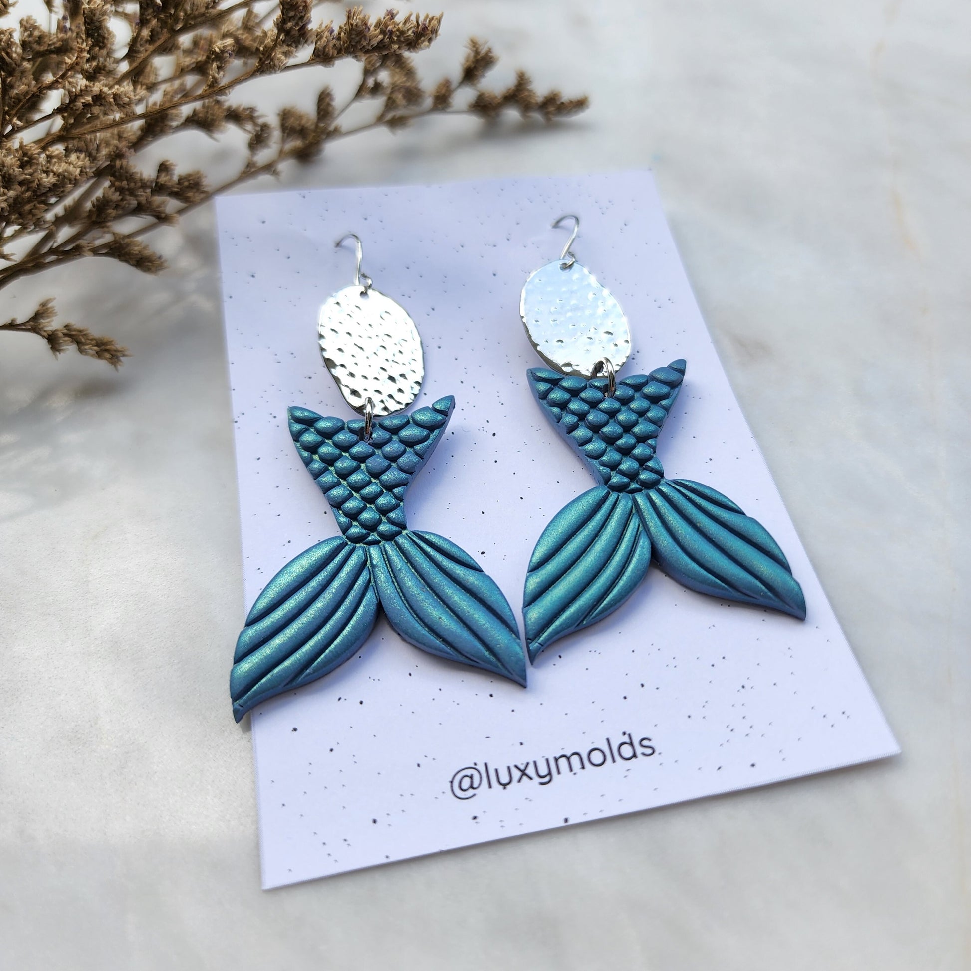 Polymer Clay cutters "Mermaid fin" Earrings sharp clay cutter /Summer cutters/Polymer clay tool/Earrings cutter/Clay supplies/Jewelry cutter