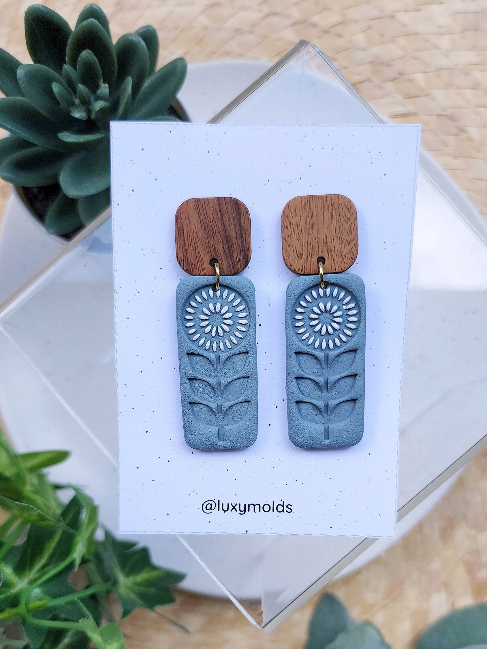 Polymer Clay cutters "Flower" Earrings sharp clay cutter stamp