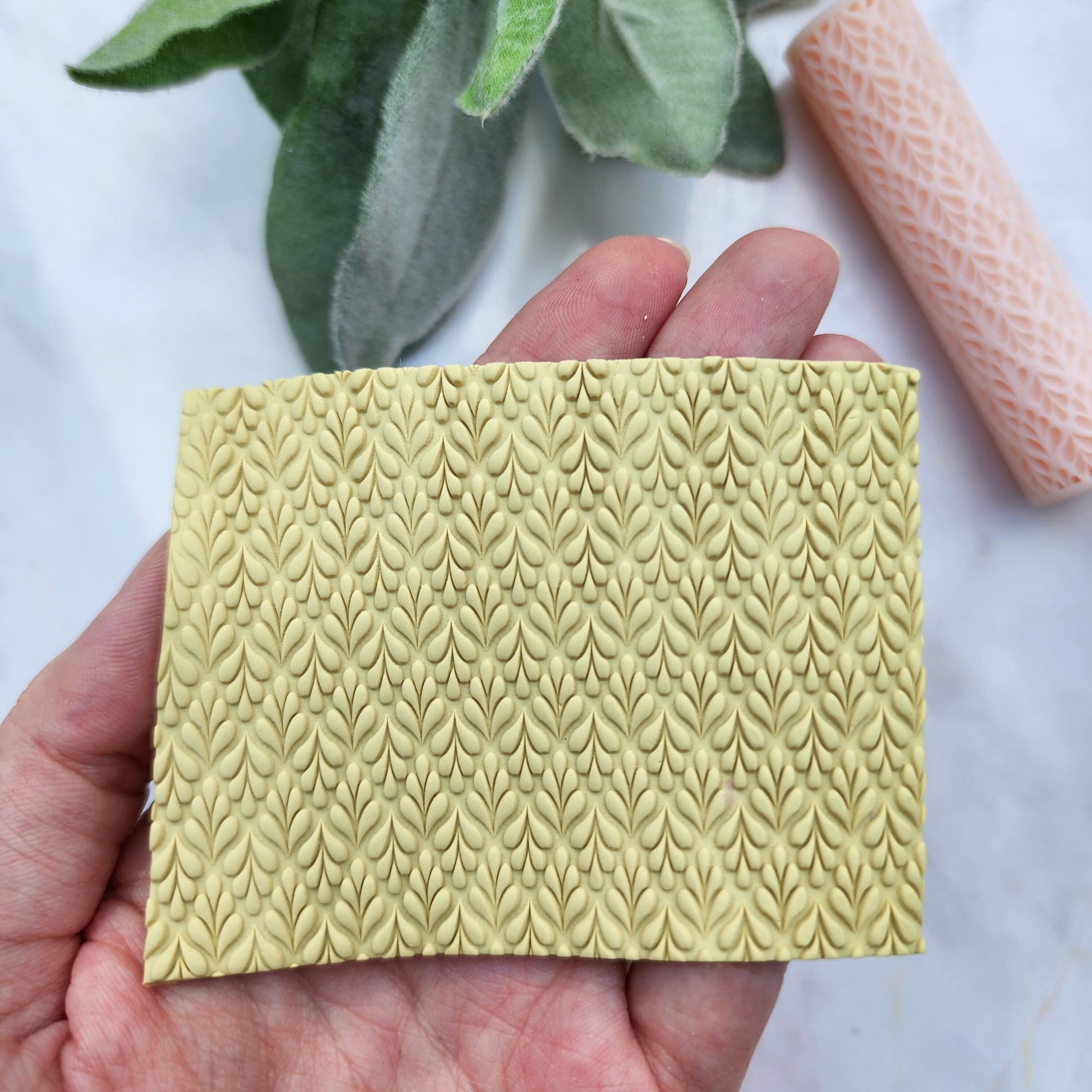 Polymer clay texture roller clay stamp 3D printed embossing Polymer clay tool Vintage pattern roller Organic pattern texture Clay cutters