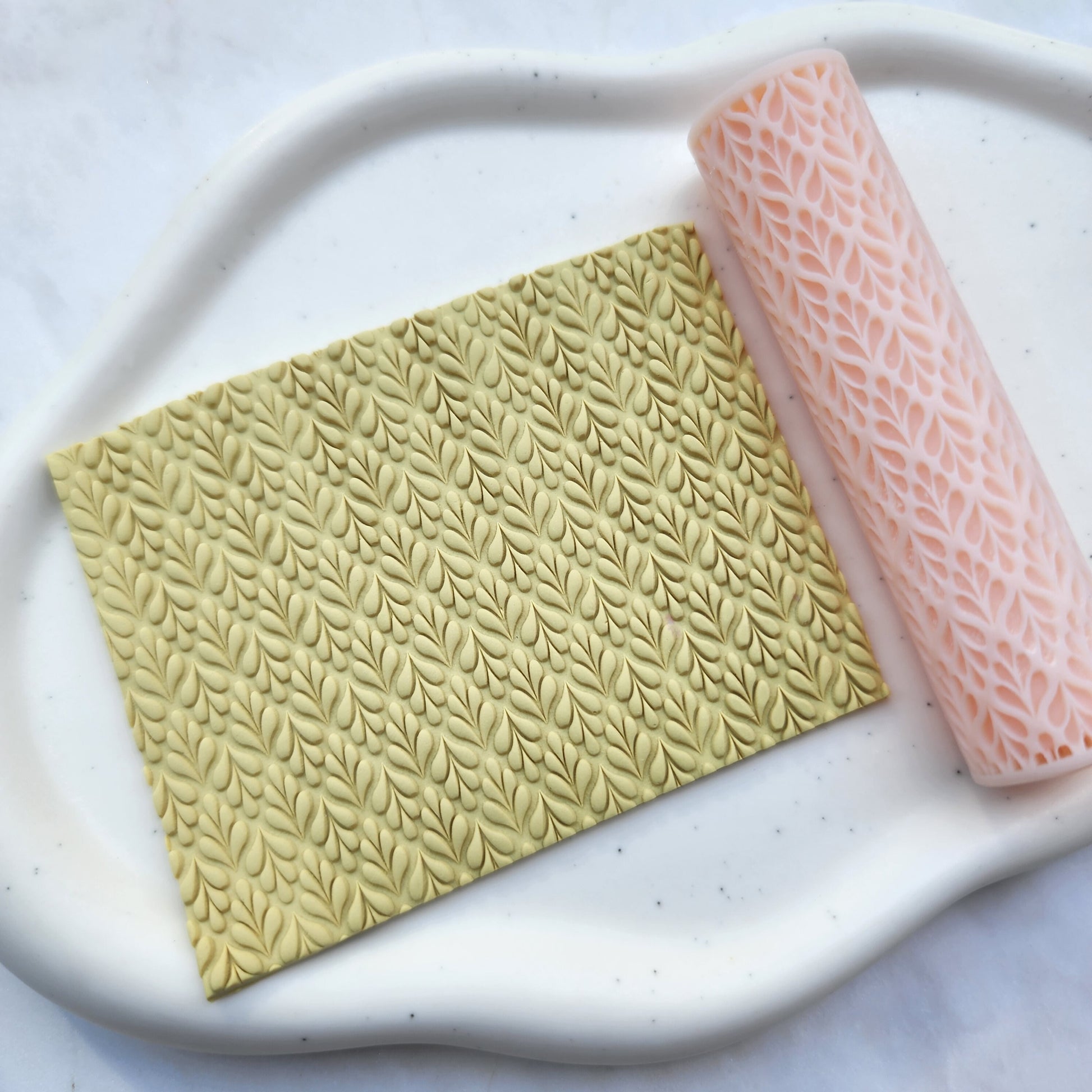 Polymer clay texture roller clay stamp 3D printed embossing Polymer clay tool Vintage pattern roller Organic pattern texture Clay cutters