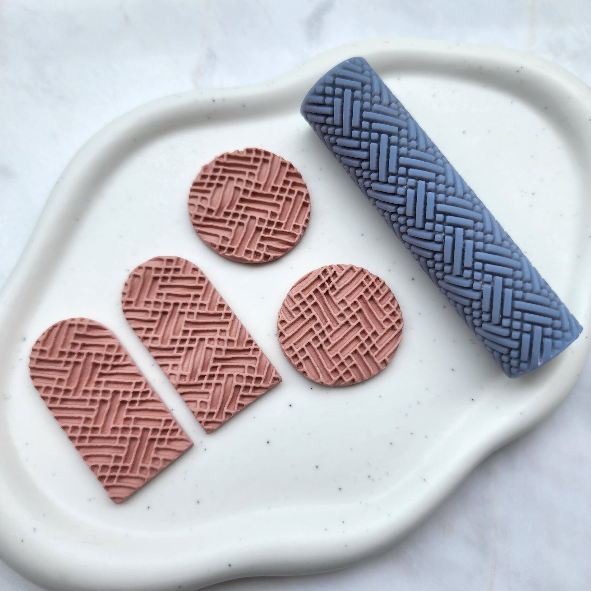 Polymer clay texture roller clay stamp 3D printed embossing Polymer clay tool Vintage pattern roller Organic pattern texture Clay cutters