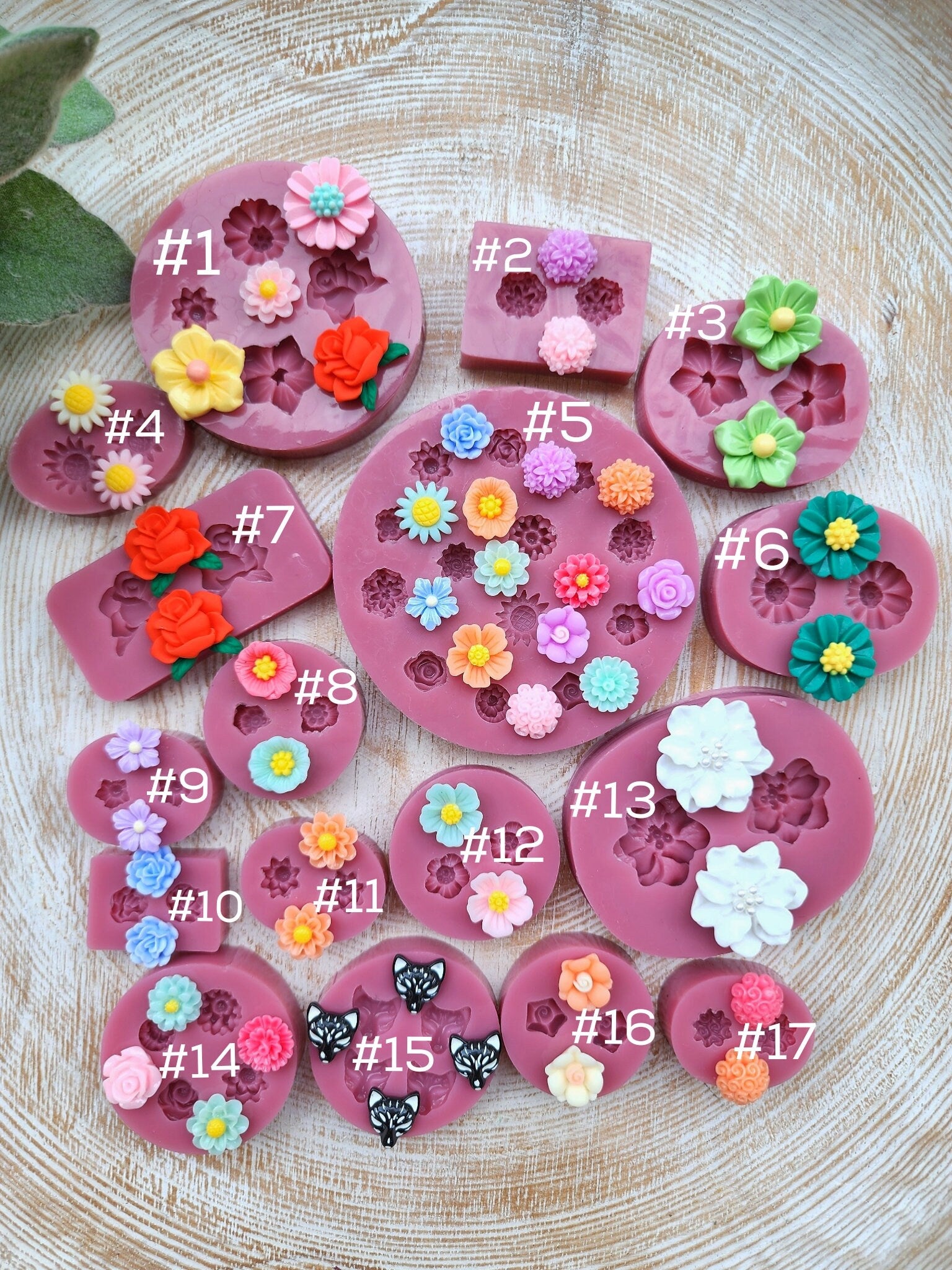 Silicone earrings mold / Silicone epoxy mold / Silicone stud earring moulds / Silicone UV resin molds /Flowers earring silicone jewelry mold