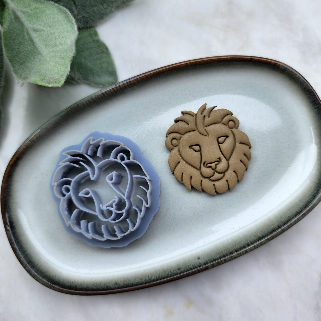 Polymer Clay cutters "Lion" Earrings sharp clay cutter stamp Summer cutters Earrings molds Polymer clay tool Clay supplies Animal cutters