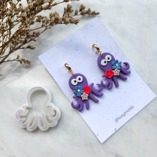 Polymer Clay cutters "Octopus" Earrings sharp clay cutter / Summer cutters / Polymer clay tool /Earrings cutter/Clay supplies/Jewelry cutter