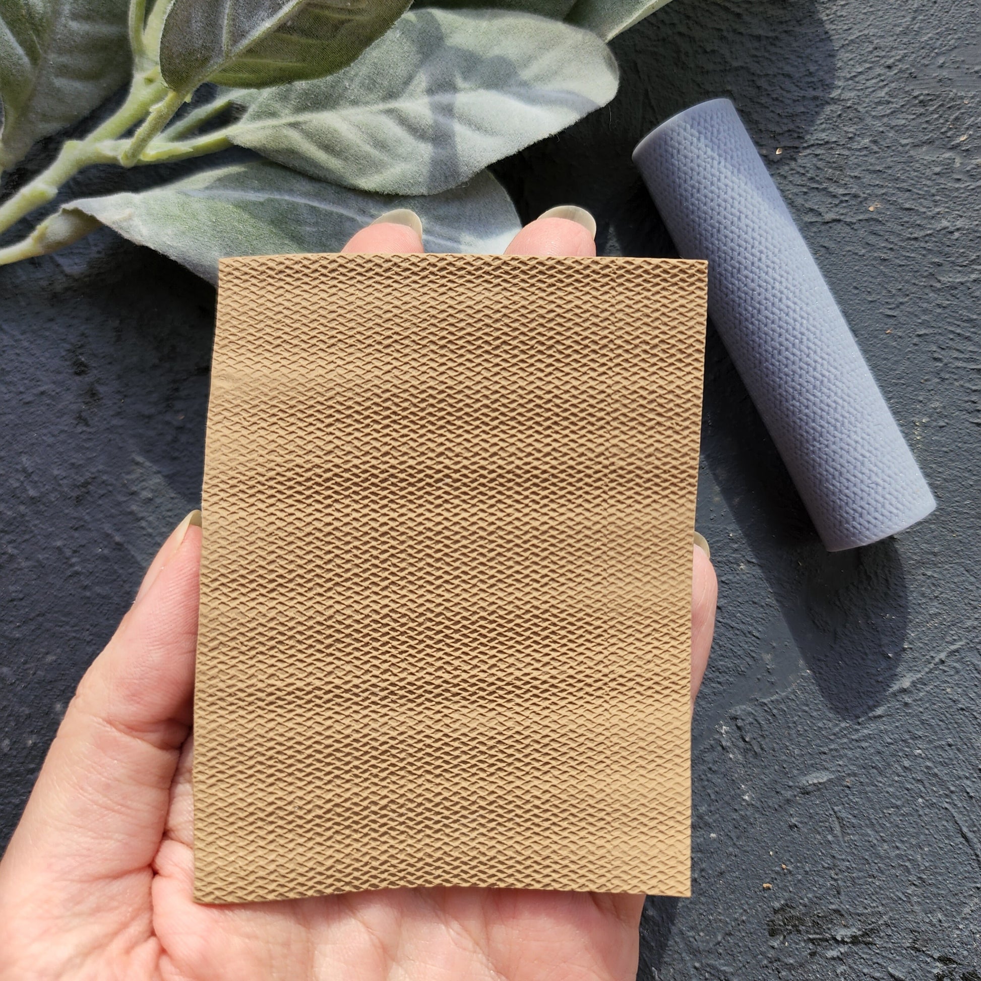 Polymer clay texture roller clay stamp 3D printed embossing