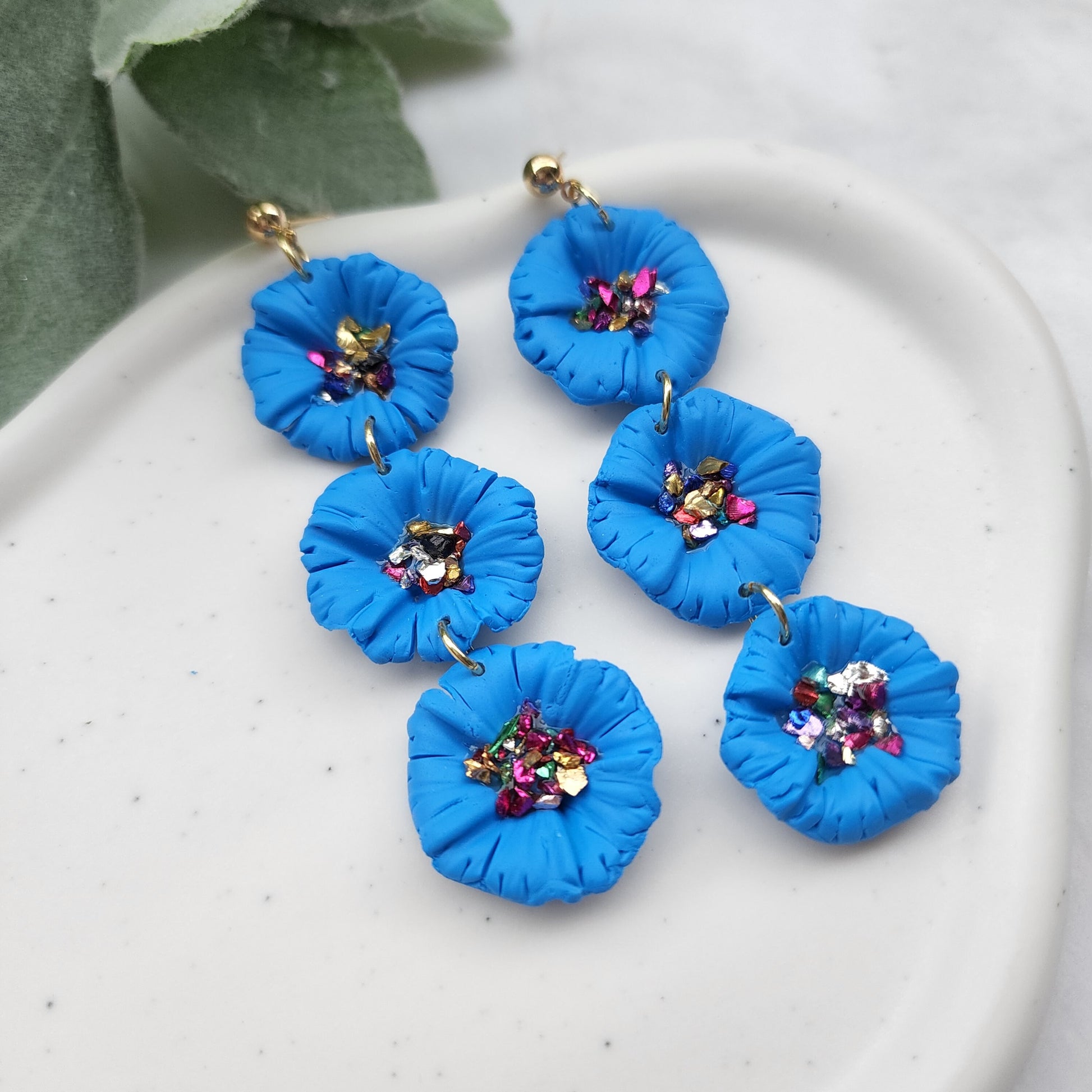 Polymer clay mold Silicone earrings mold Basionym Fallopia convolvulus flower Polymer clay texture Clay tool Flower cutter Botanical texture
