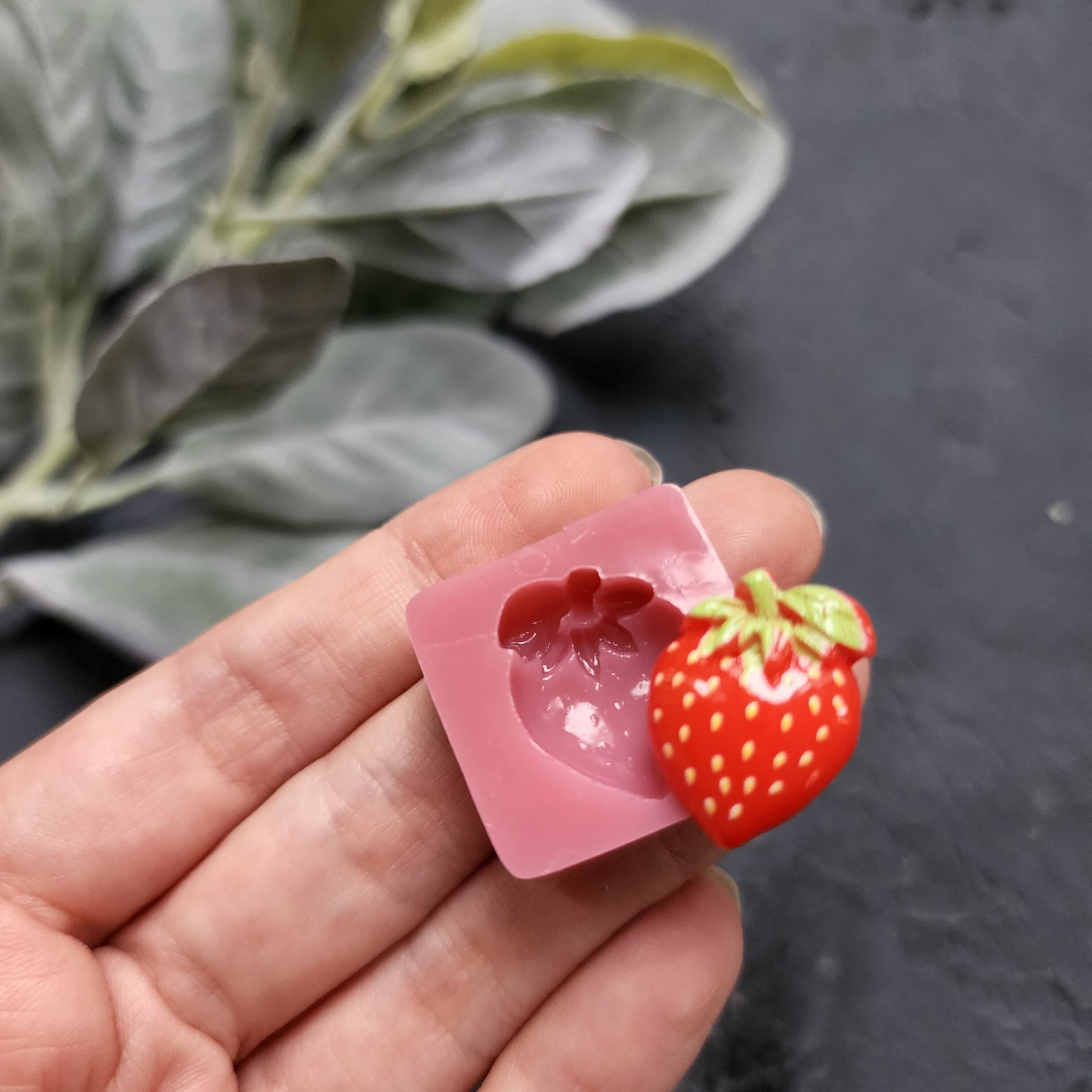 Silicone earrings mold / Silicone epoxy mold /Silicone stud earring moulds/ Silicone UV resin molds/Fruits Strawberry jewelry mold/Clay tool