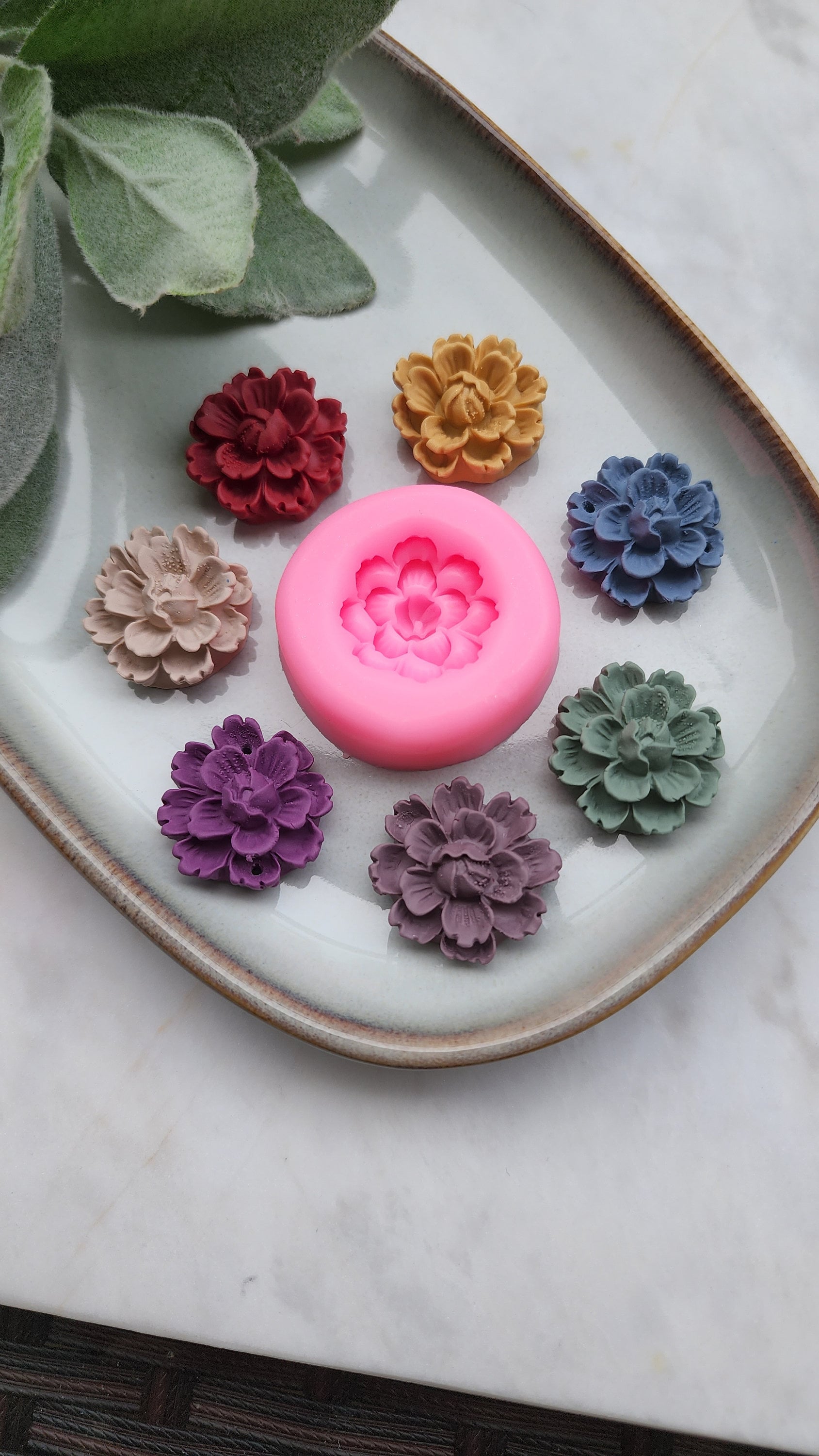 Polymer clay mold Silicone earrings mold "Flower" Summer mold mould for resin and polymer clay Polymer clay tool Clay cutter Clay texture
