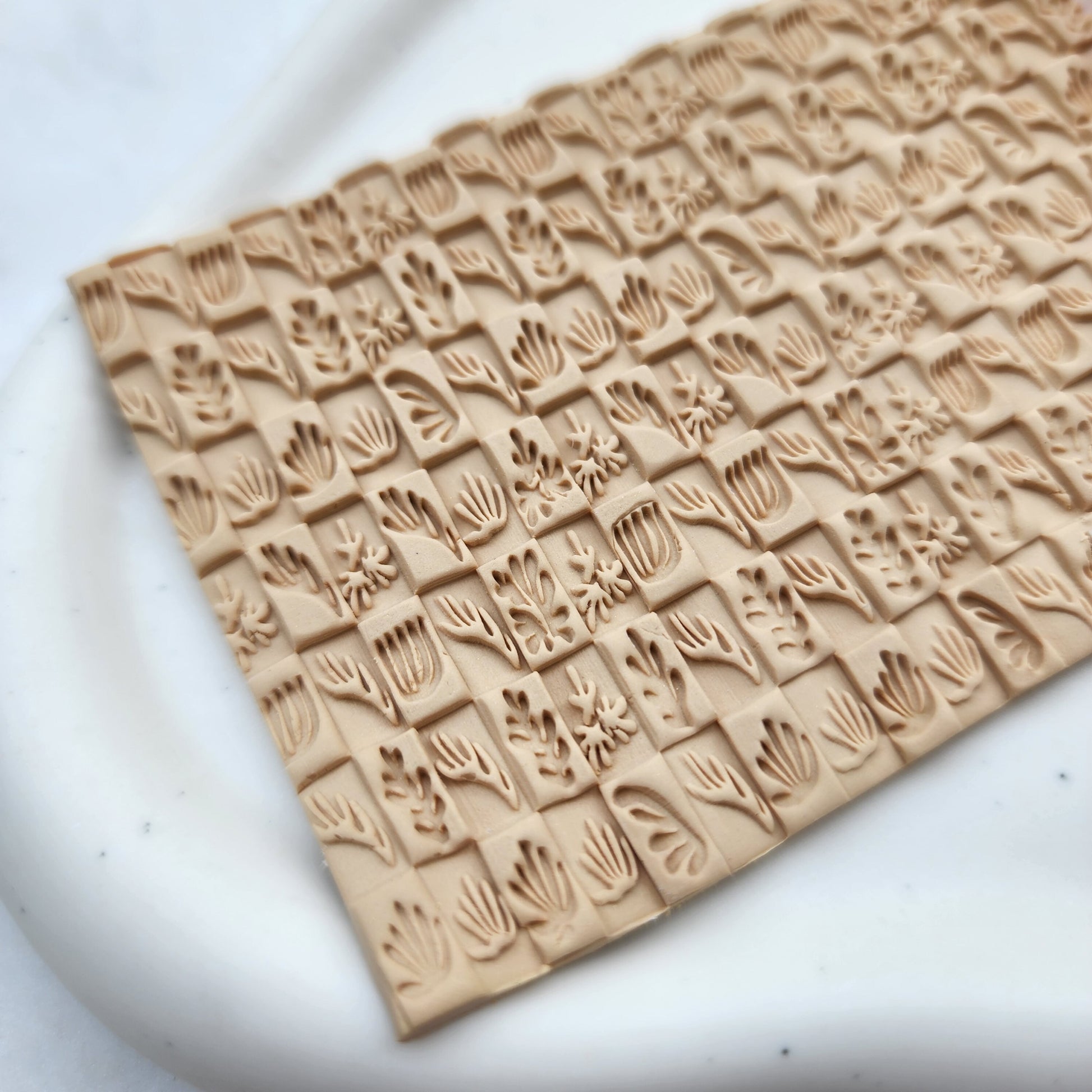 Polymer clay texture roller clay stamp 3D printed embossing Polymer clay tool Vintage pattern roller Organic pattern texture Clay cutters