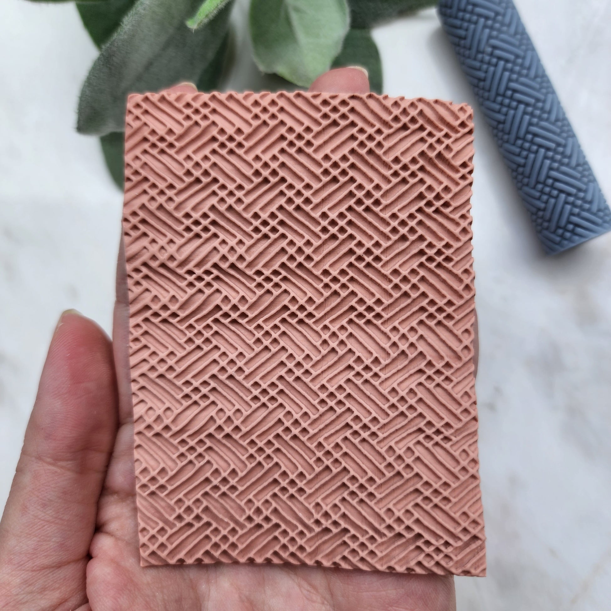 Polymer clay texture roller clay stamp 3D printed embossing Polymer clay tool Vintage pattern roller Organic pattern texture Clay cutters