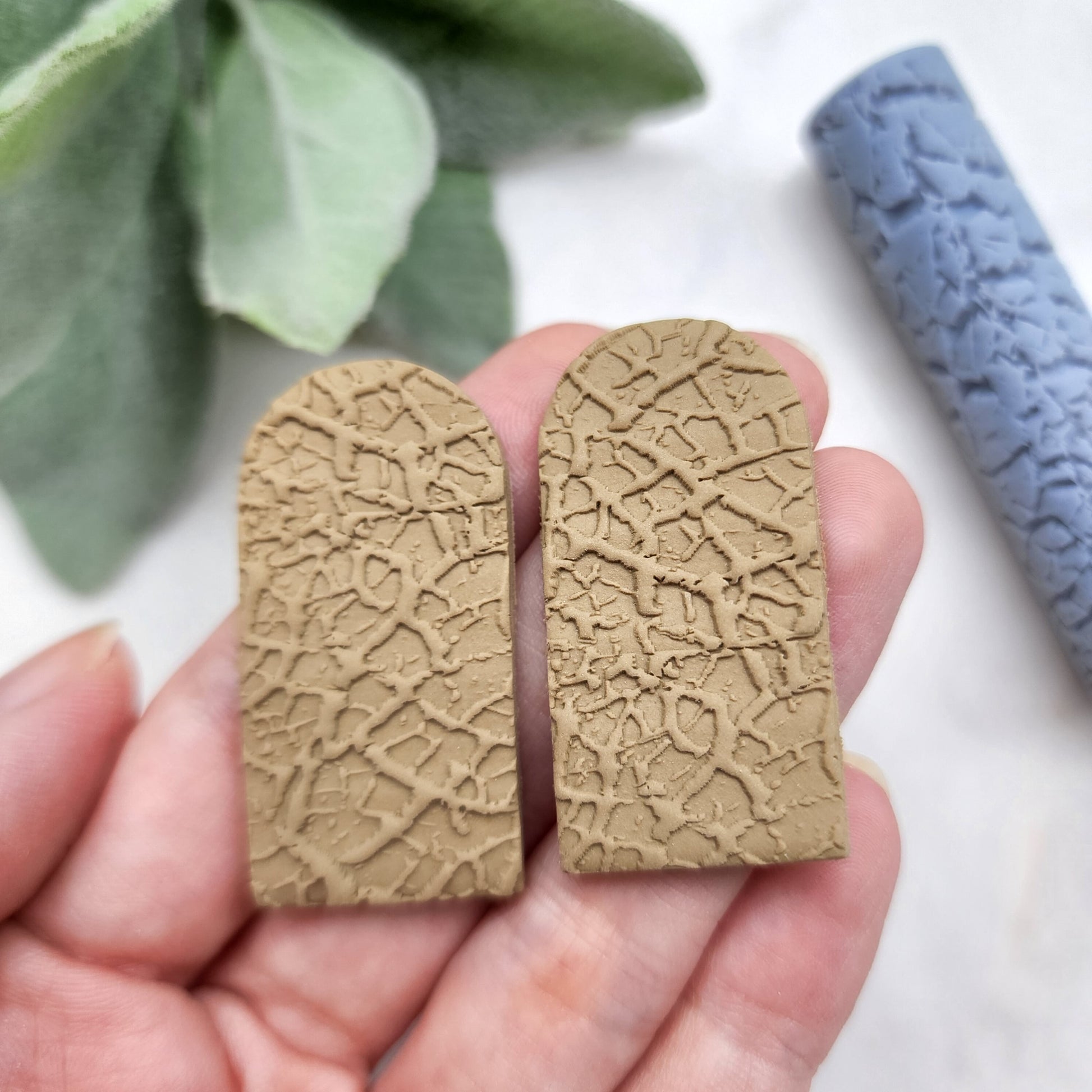 Polymer clay texture roller clay stamp 3D printed embossing "Dry lake bed"