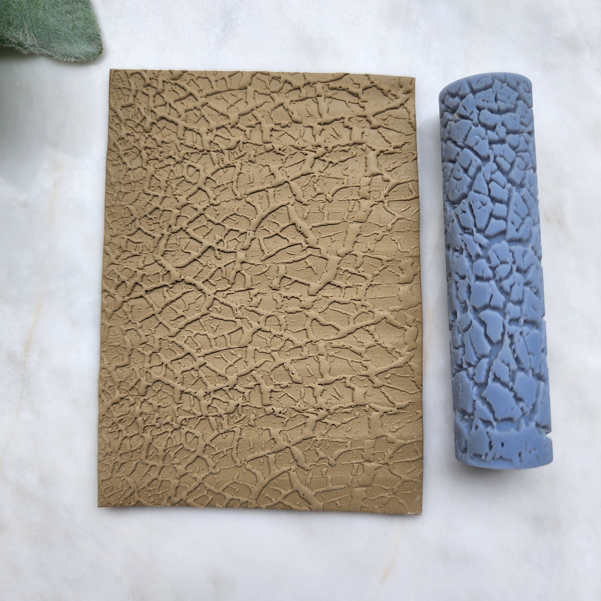 Polymer clay texture roller clay stamp 3D printed embossing "Dry lake bed"