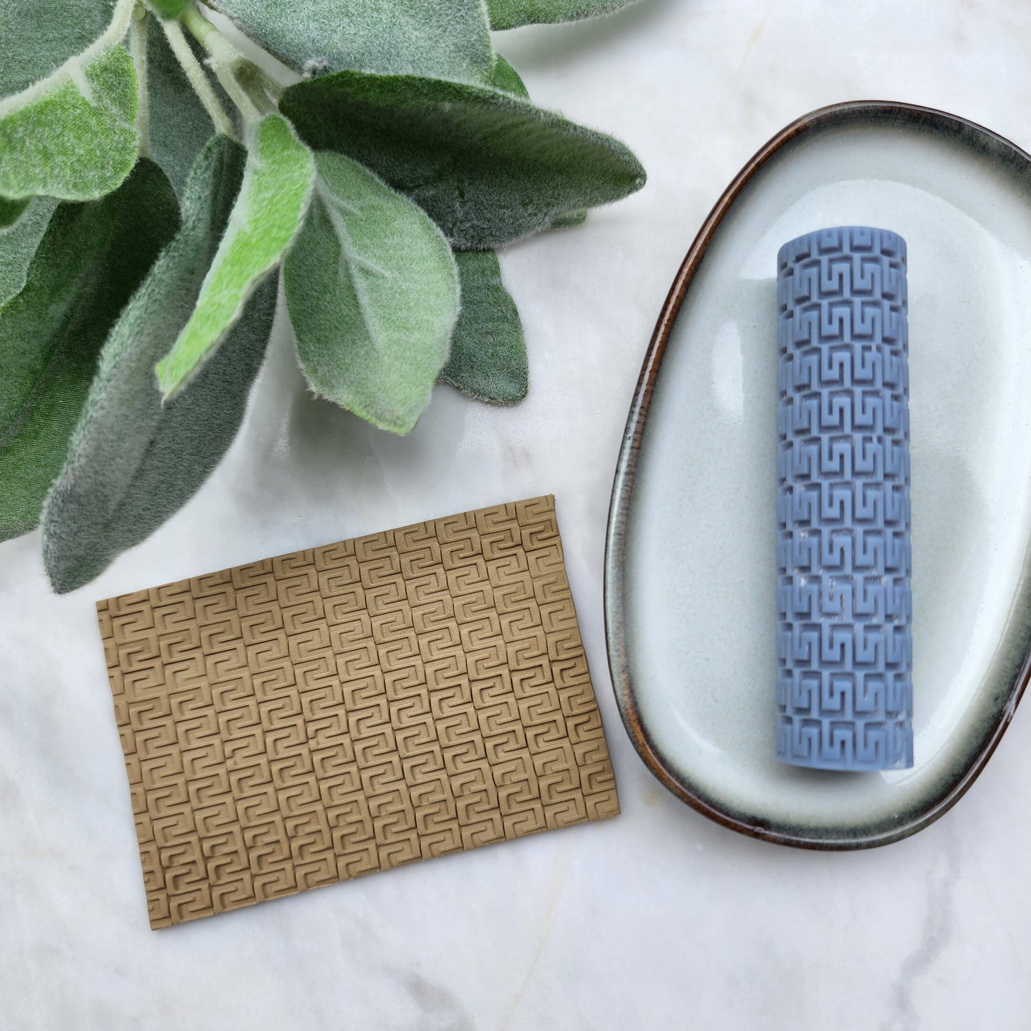 Polymer clay texture roller clay stamp 3D printed embossing Polymer clay tool Vintage pattern roller Organic pattern texture Clay cutters