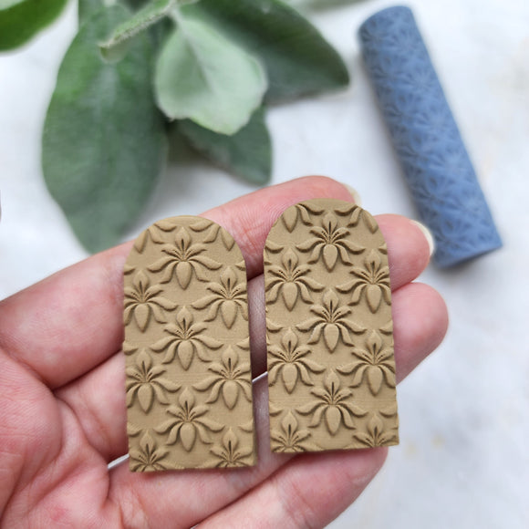 Polymer clay texture roller clay stamp 3D printed embossing Polymer clay tool Vintage pattern roller 