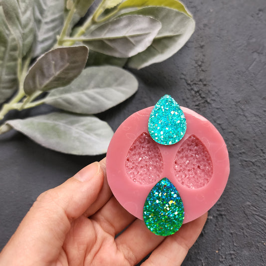 Silicone earrings mold / Silicone epoxy mold / Silicone stud earring moulds / Silicone UV resin molds / Diamond jewelry mold/Clay tool