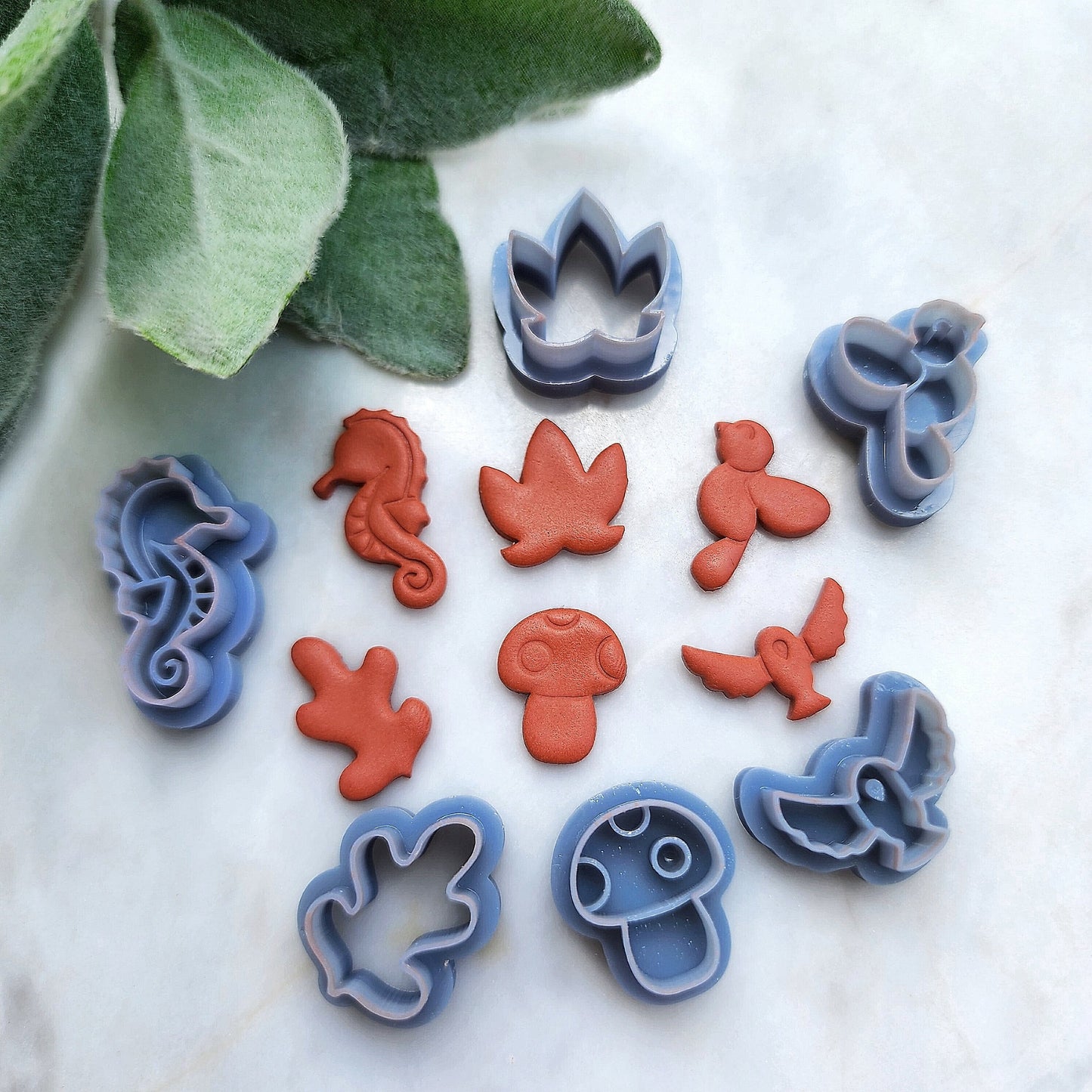 Halloween Fall Polymer Clay cutters Stud earring clay cutters Earrings molds Polymer clay tool Leaf Mushroom Bird Owl sharp cutter stamp