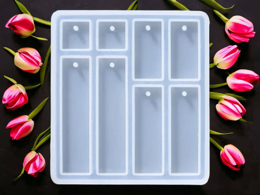 Silicone earrings mold /Silicone epoxy mold/Silicone earring moulds/Silicone UV resin molds/Geometry rectangle earring silicone jewelry mold