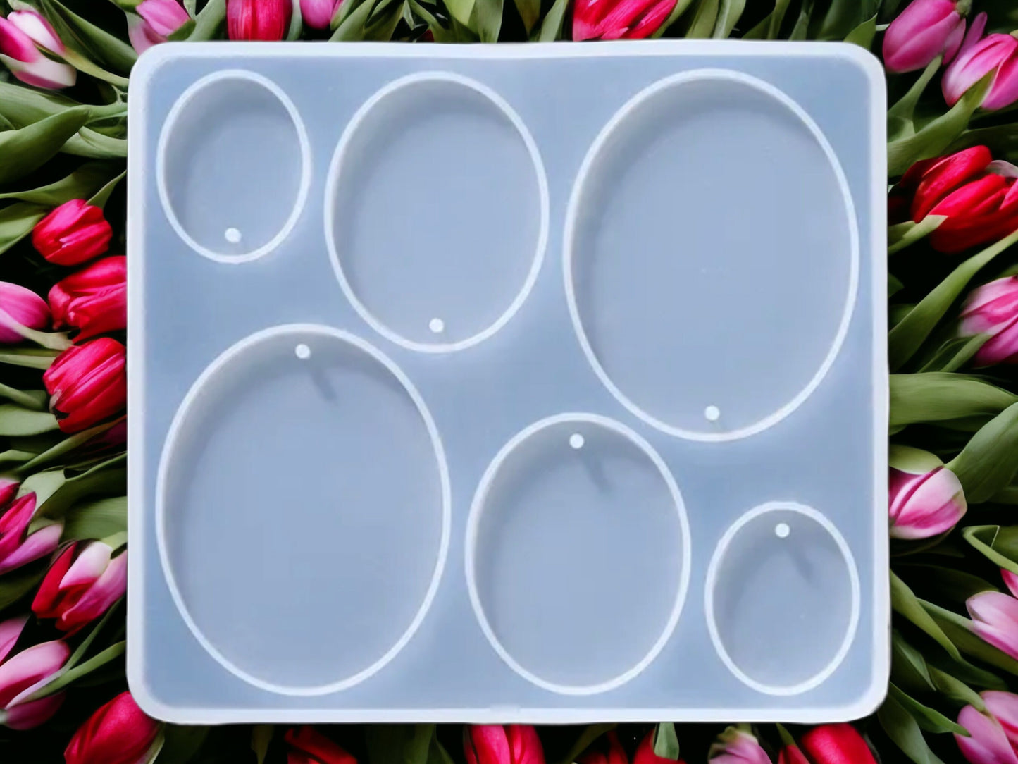Silicone earrings mold /Silicone epoxy mold/Silicone earring moulds / Silicone UV resin molds / Geometry oval earrings silicone jewelry mold