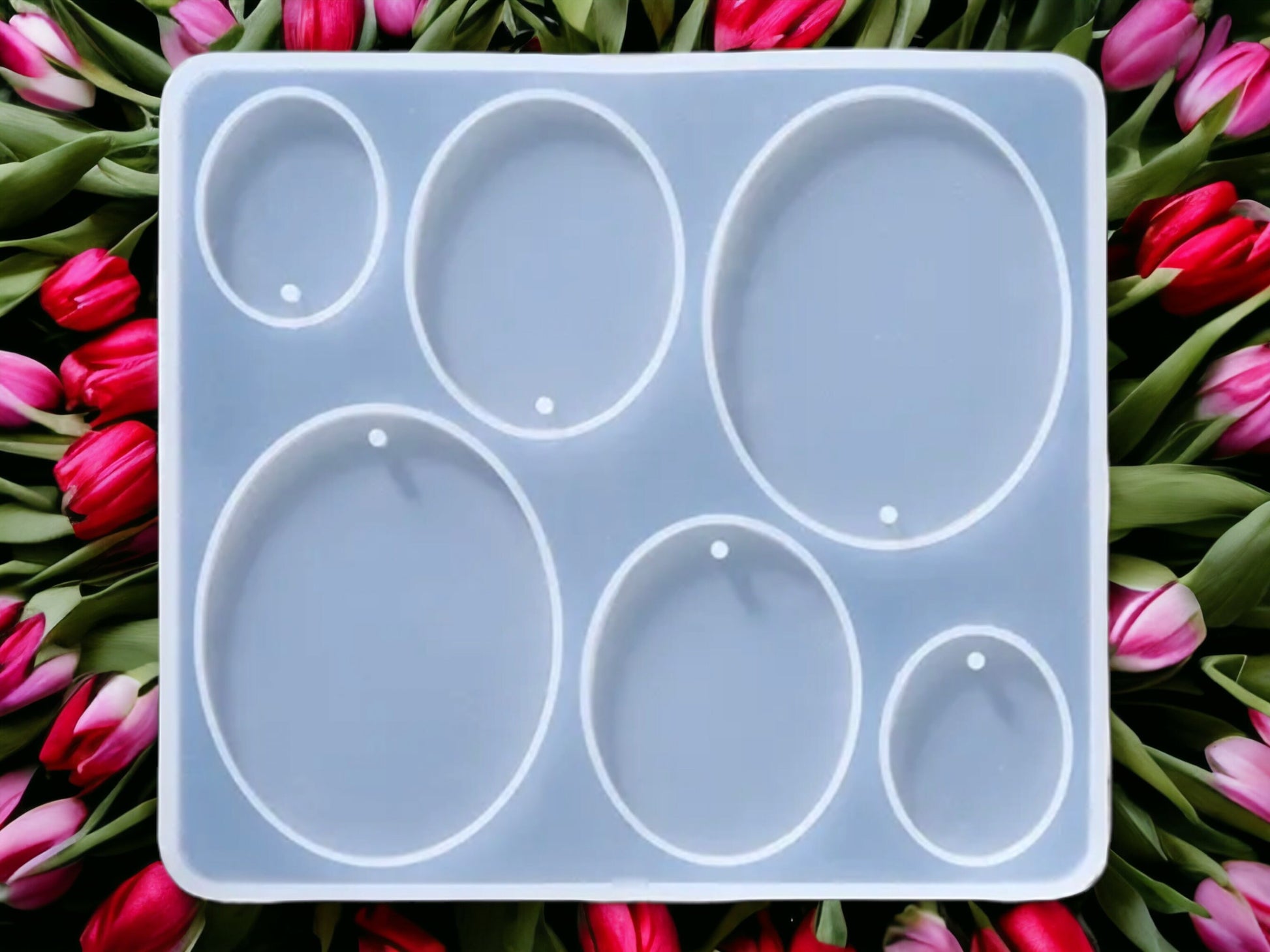 Silicone earrings mold /Silicone epoxy mold/Silicone earring moulds / Silicone UV resin molds / Geometry oval earrings silicone jewelry mold