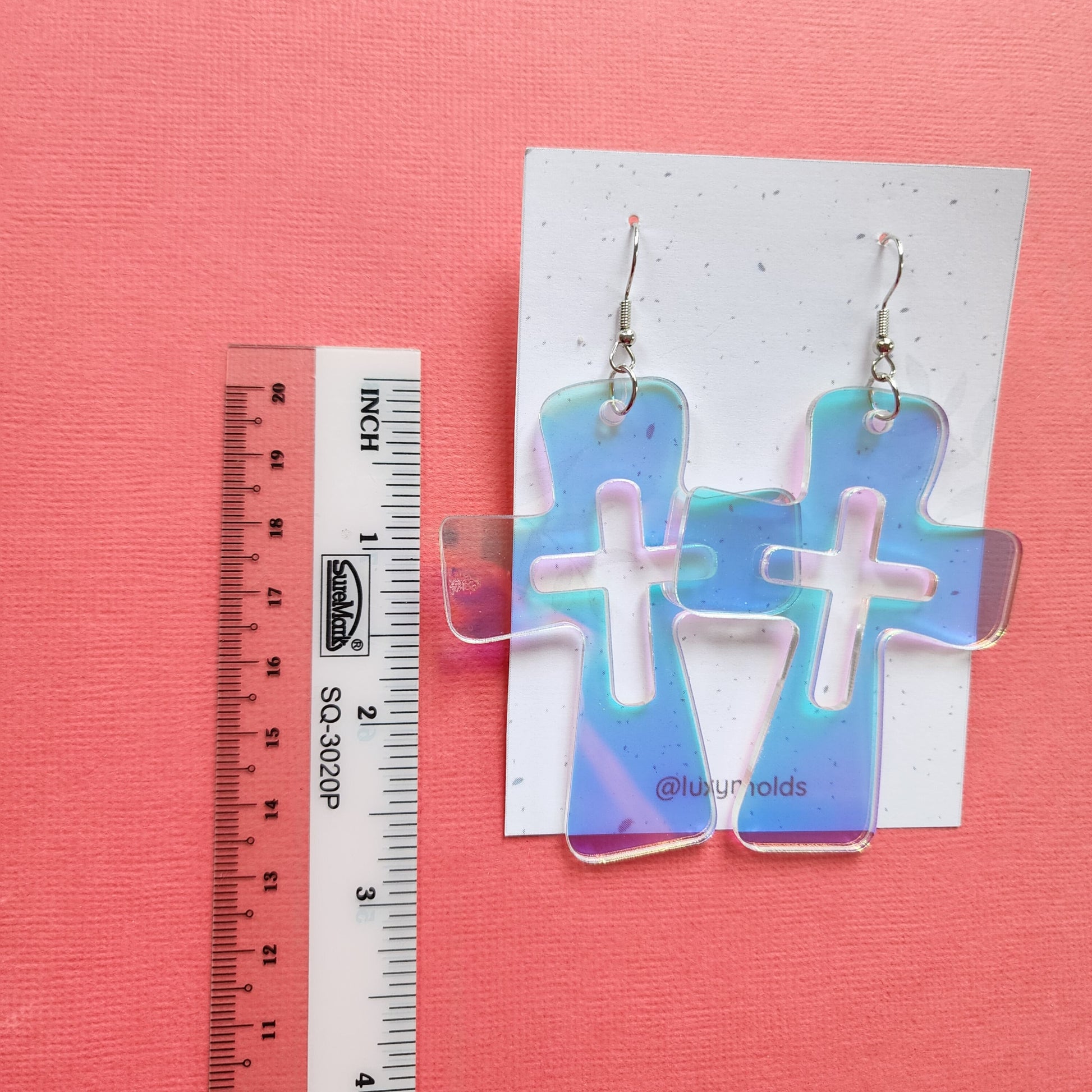 Silicone earrings mold / Silicone epoxy mold / Silicone UV resin molds / Halloween Cross earrings silicone jewelry mold