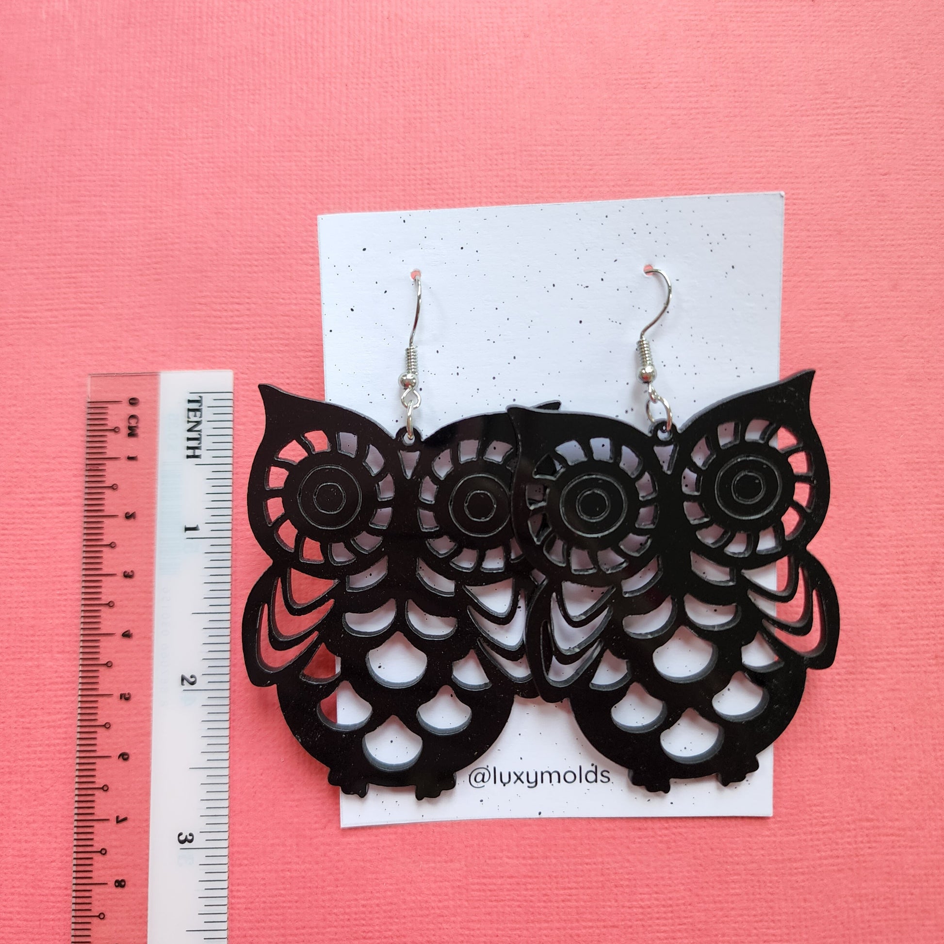 Silicone earrings mold / Silicone epoxy mold / Silicone UV resin molds / Owl earrings silicone jewelry mold