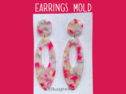 Silicone earrings mold / Silicone epoxy mold / Silicone UV resin molds / Geometry earrings silicone jewelry mold