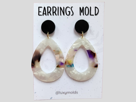 Silicone earrings mold / Silicone epoxy mold / Silicone UV resin molds / Geometry earrings silicone jewelry mold