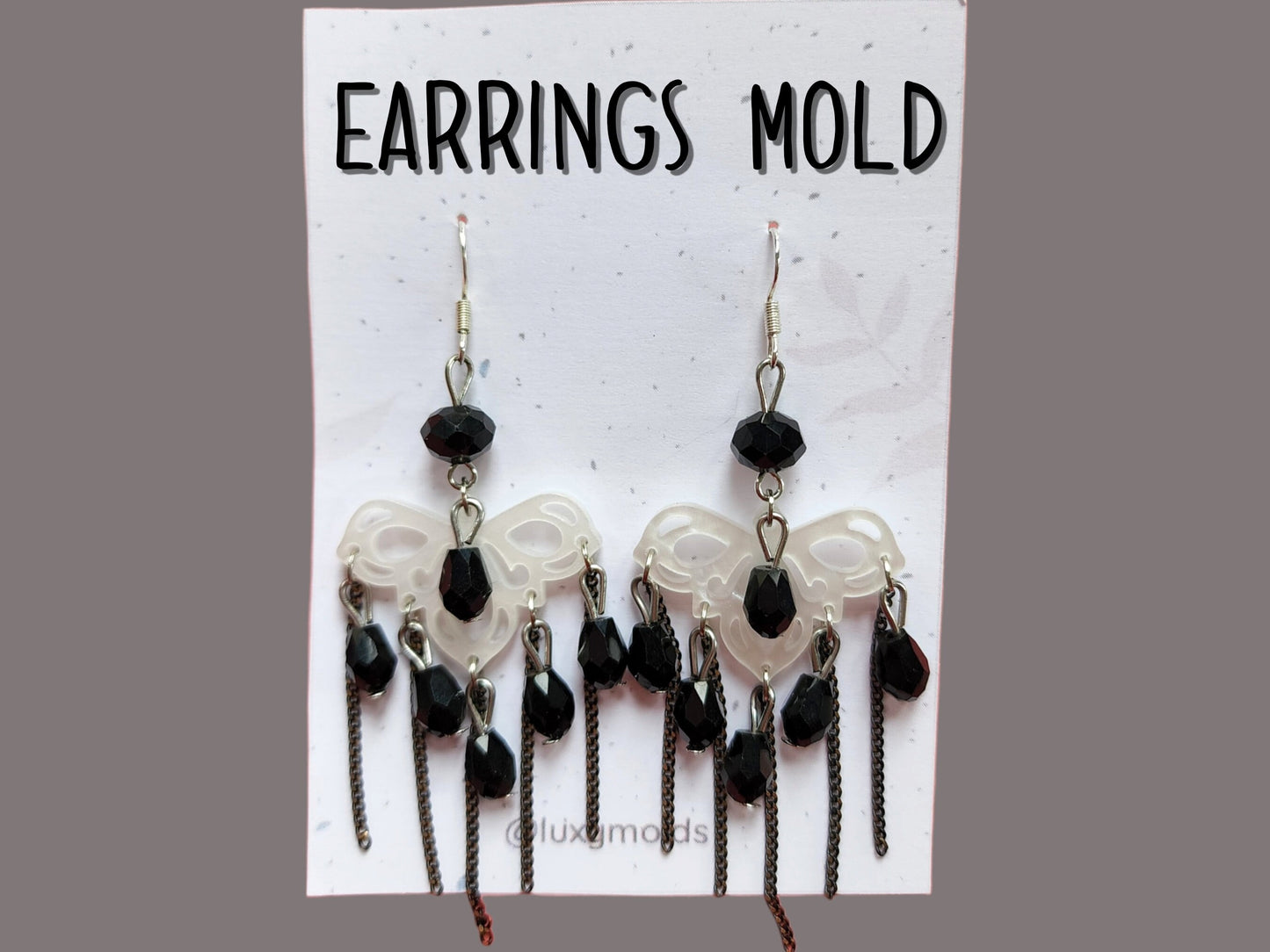 Silicone earrings mold / Silicone epoxy mold / Silicone UV resin molds / Dangle earrings silicone jewelry mold